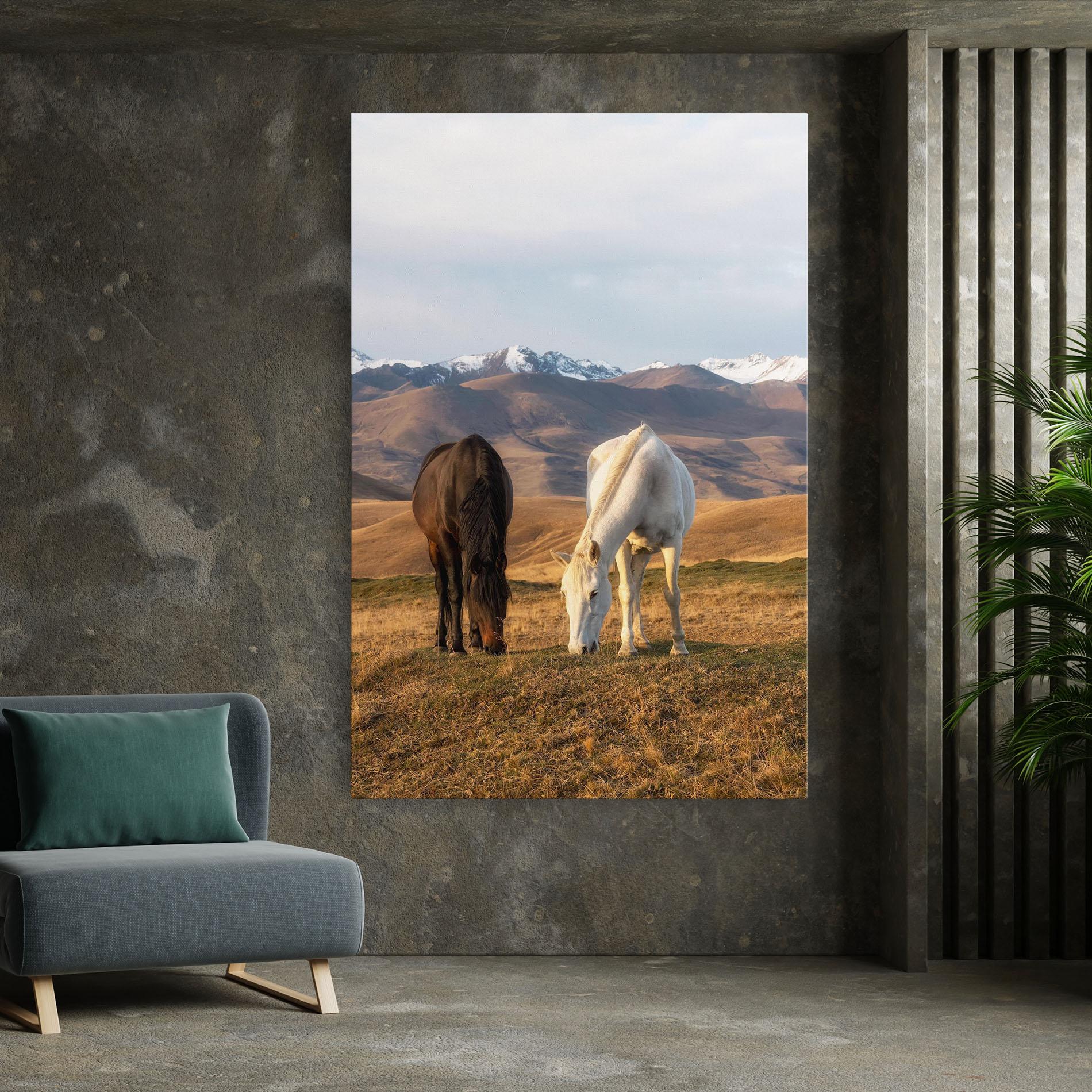 Картина на платно Mountain Horses mockup 7