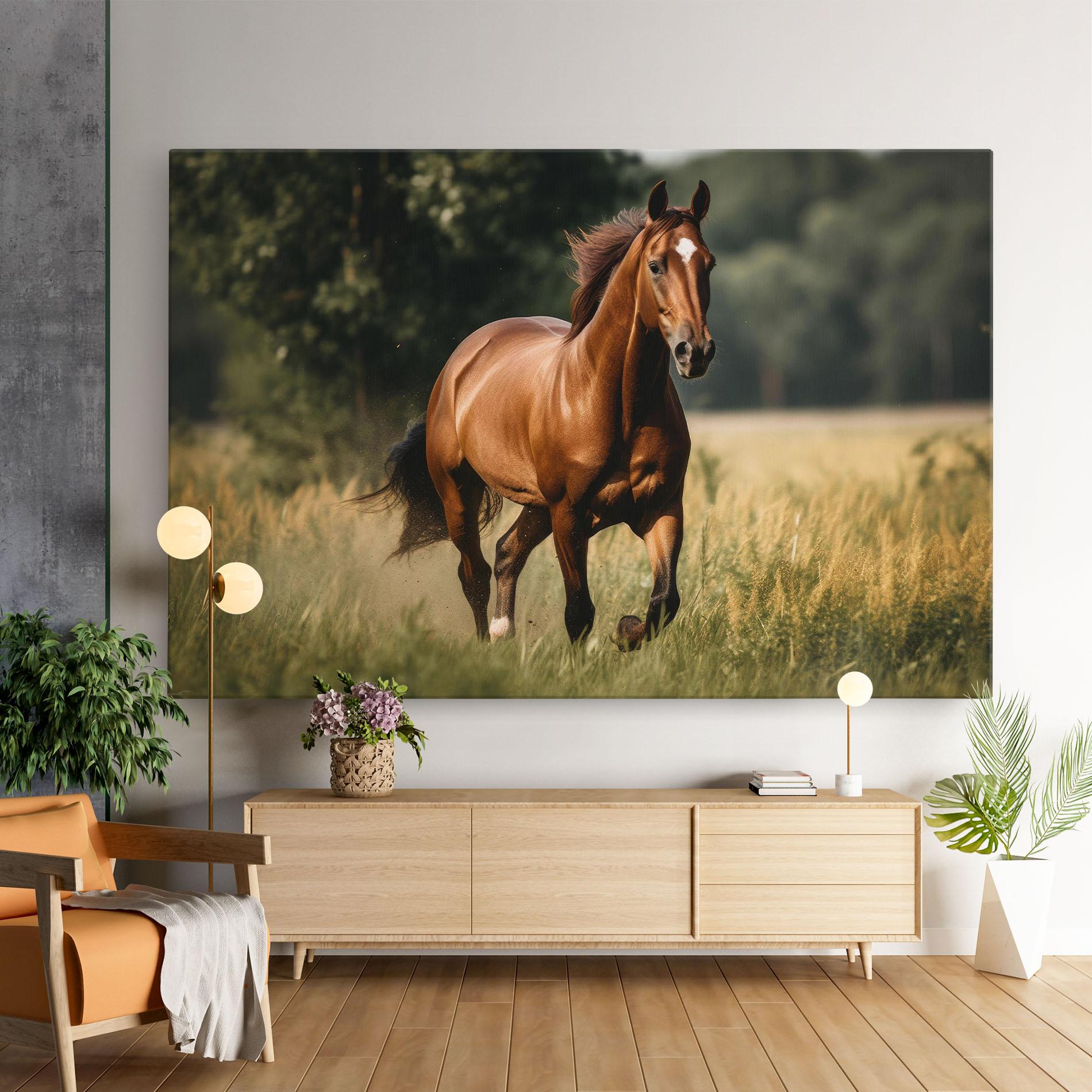 Картина на платно Wild Horse Running mockup 9