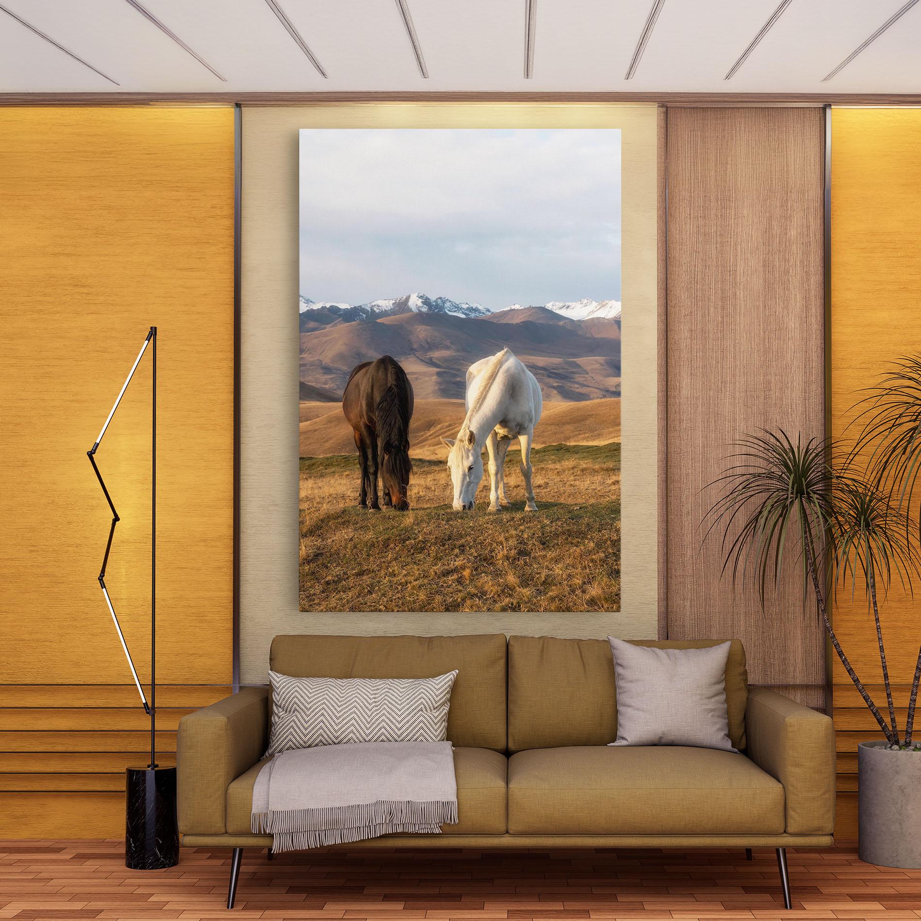 Картина на платно Mountain Horses mockup 9