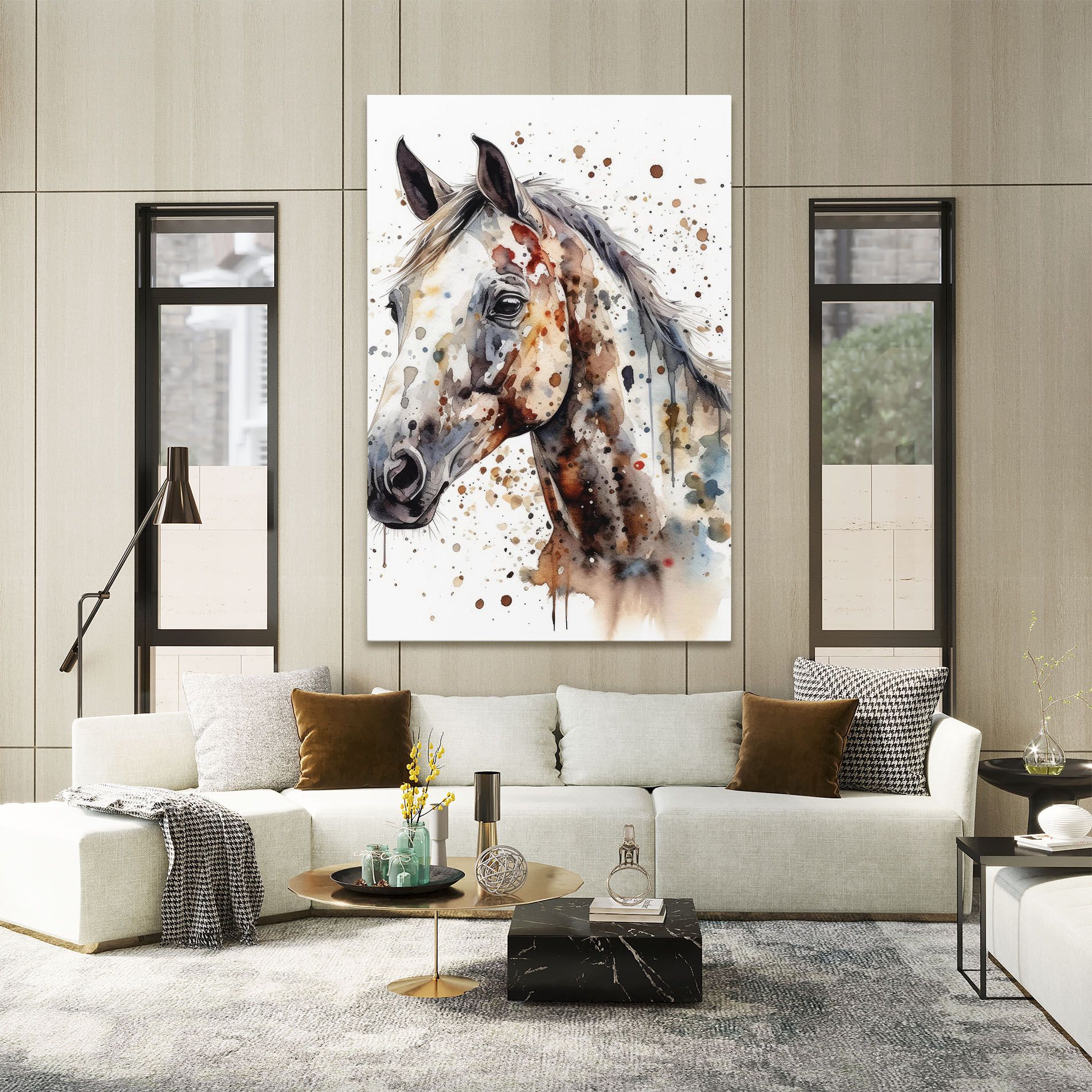 Watercolor Horse mockup 2