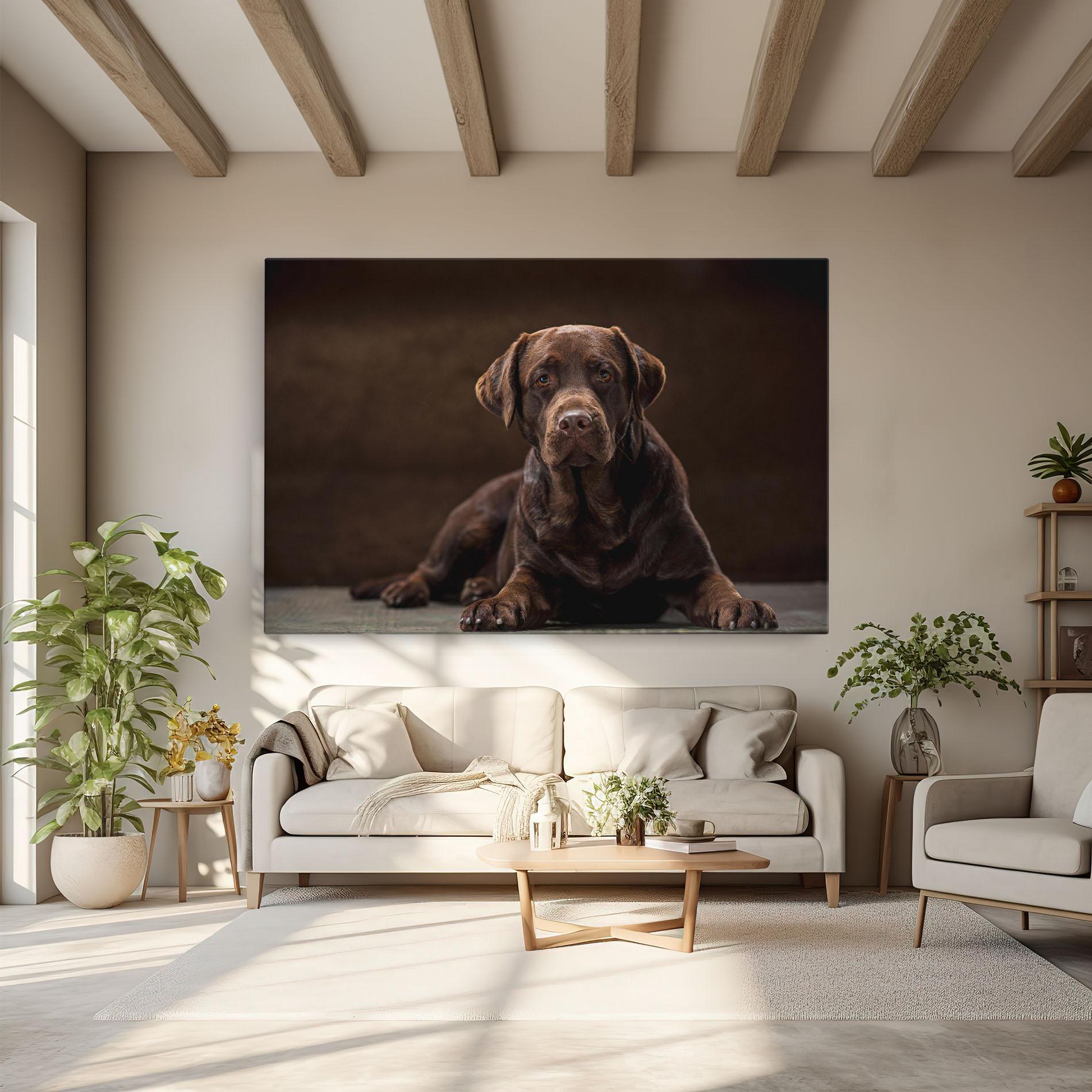 Картина на платно Cute Brown Labrador mockup 6