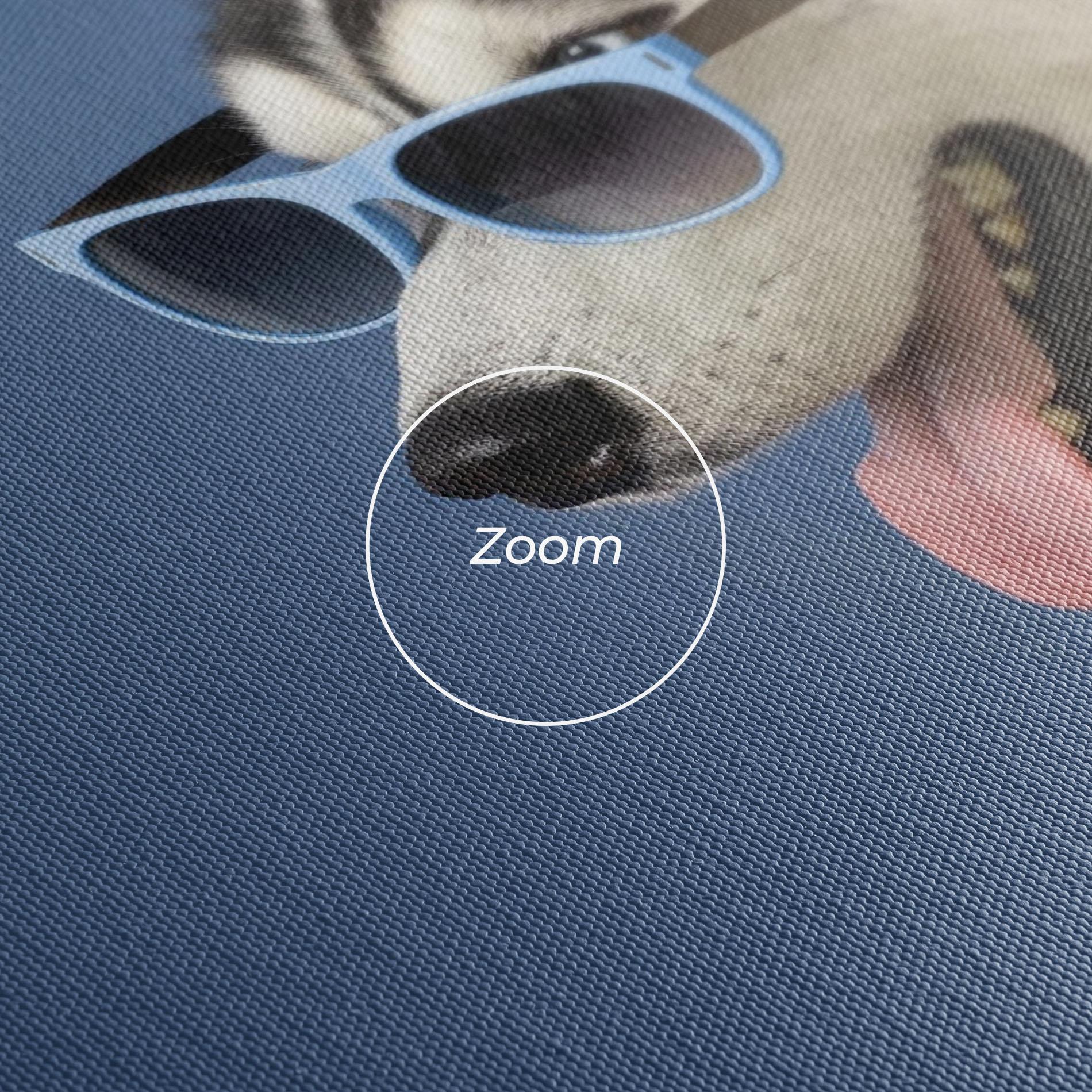 Картина на платно Blue Glasses Dog mockup 3