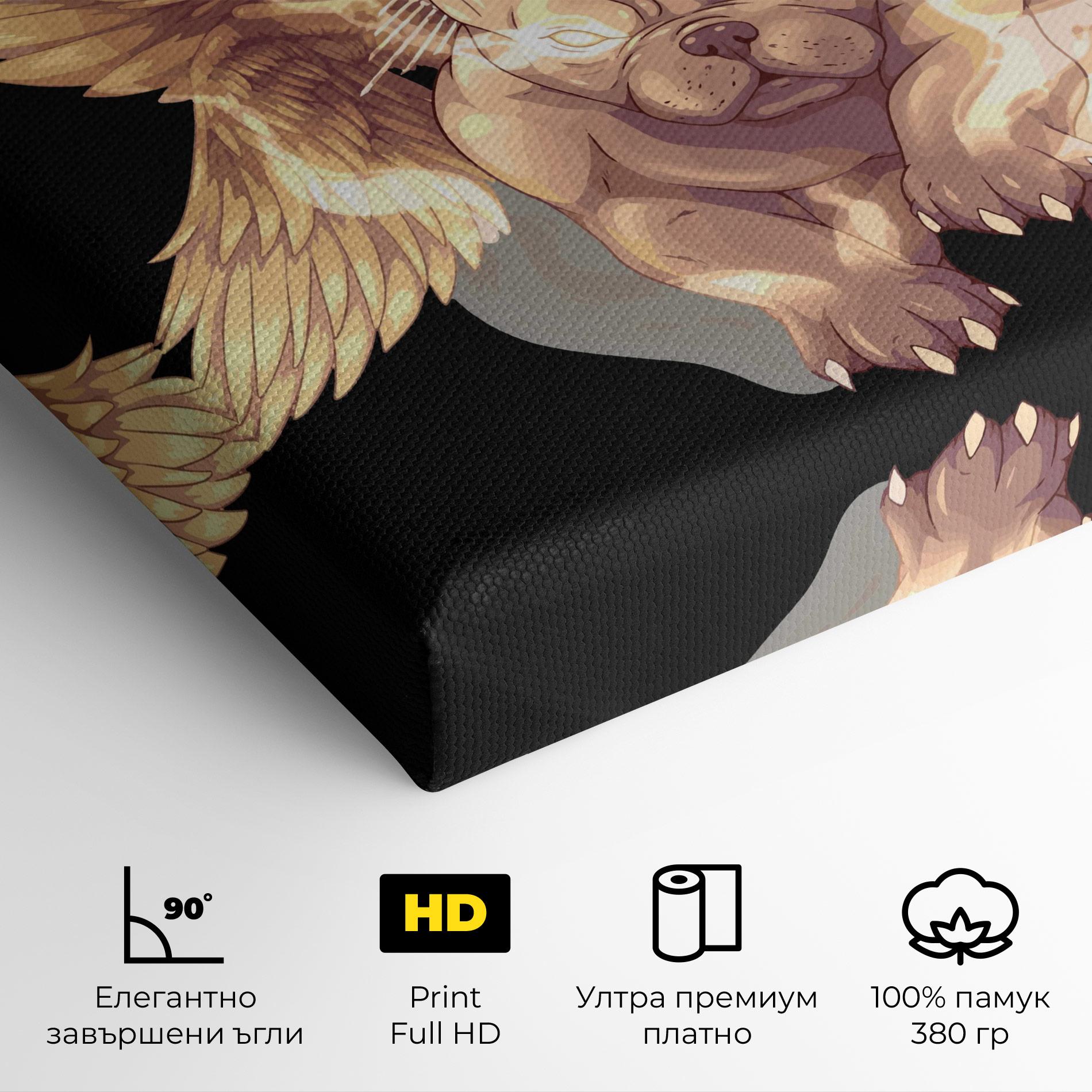 Картина на платно Angel Dog mockup 4