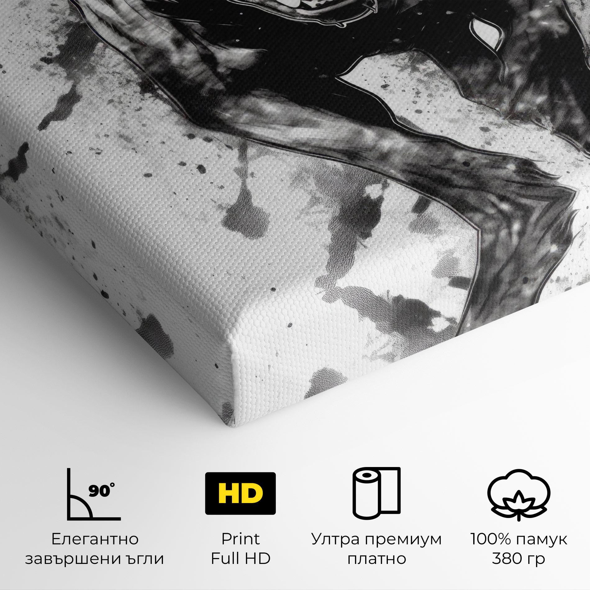 Картина на платно Angry Dog Jump mockup 4