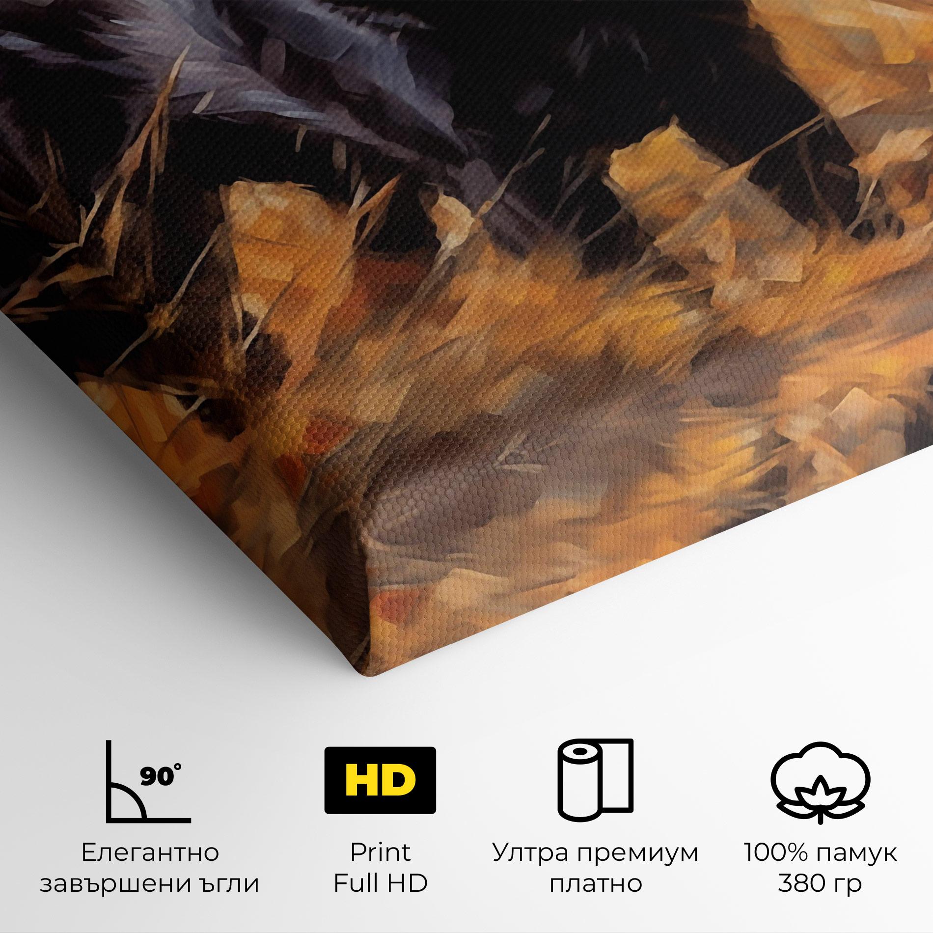 Картина на платно Black Pretty Dog mockup 4