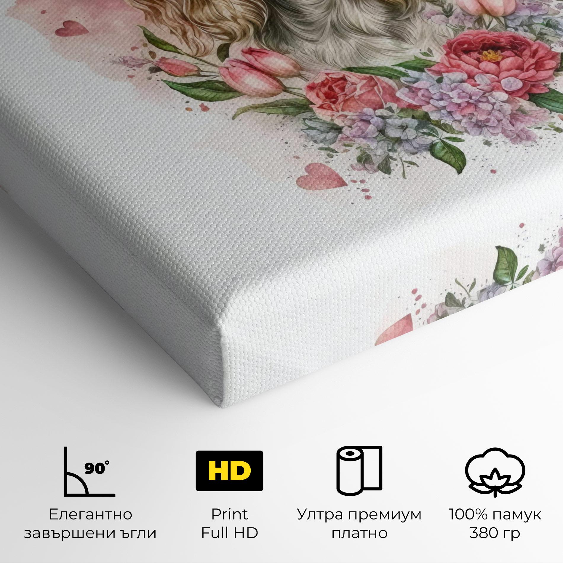 Картина на платно Cute Little Cocker mockup 4