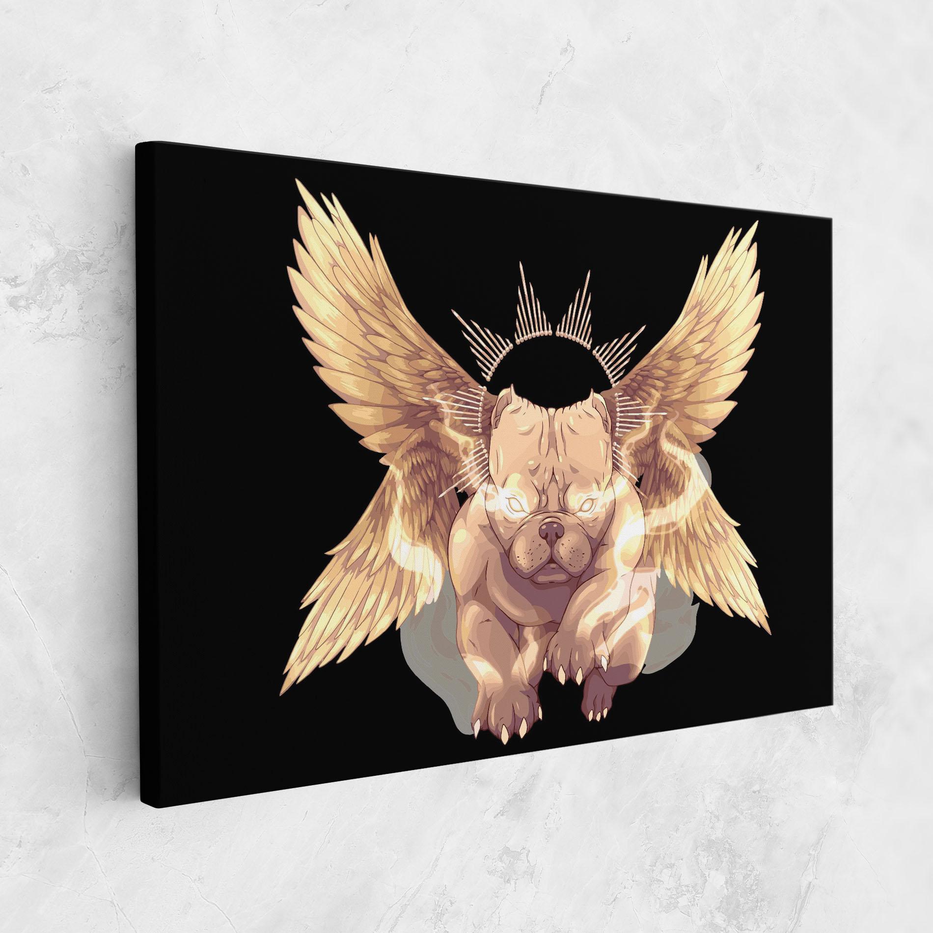 Картина на платно Angel Dog mockup 1