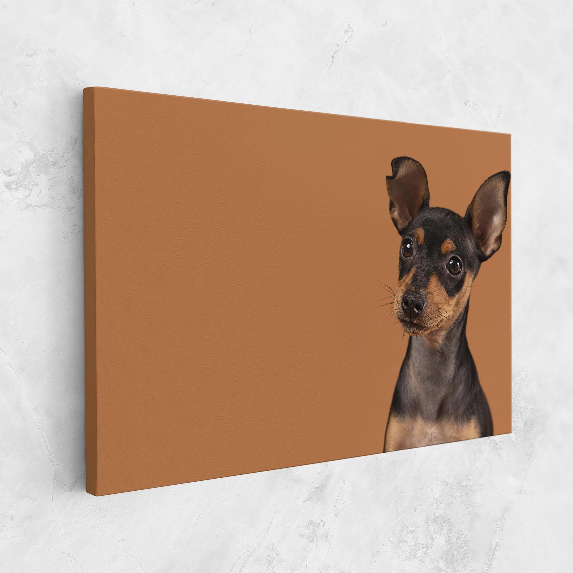 Картина на платно Cute Dog Portrait mockup 1