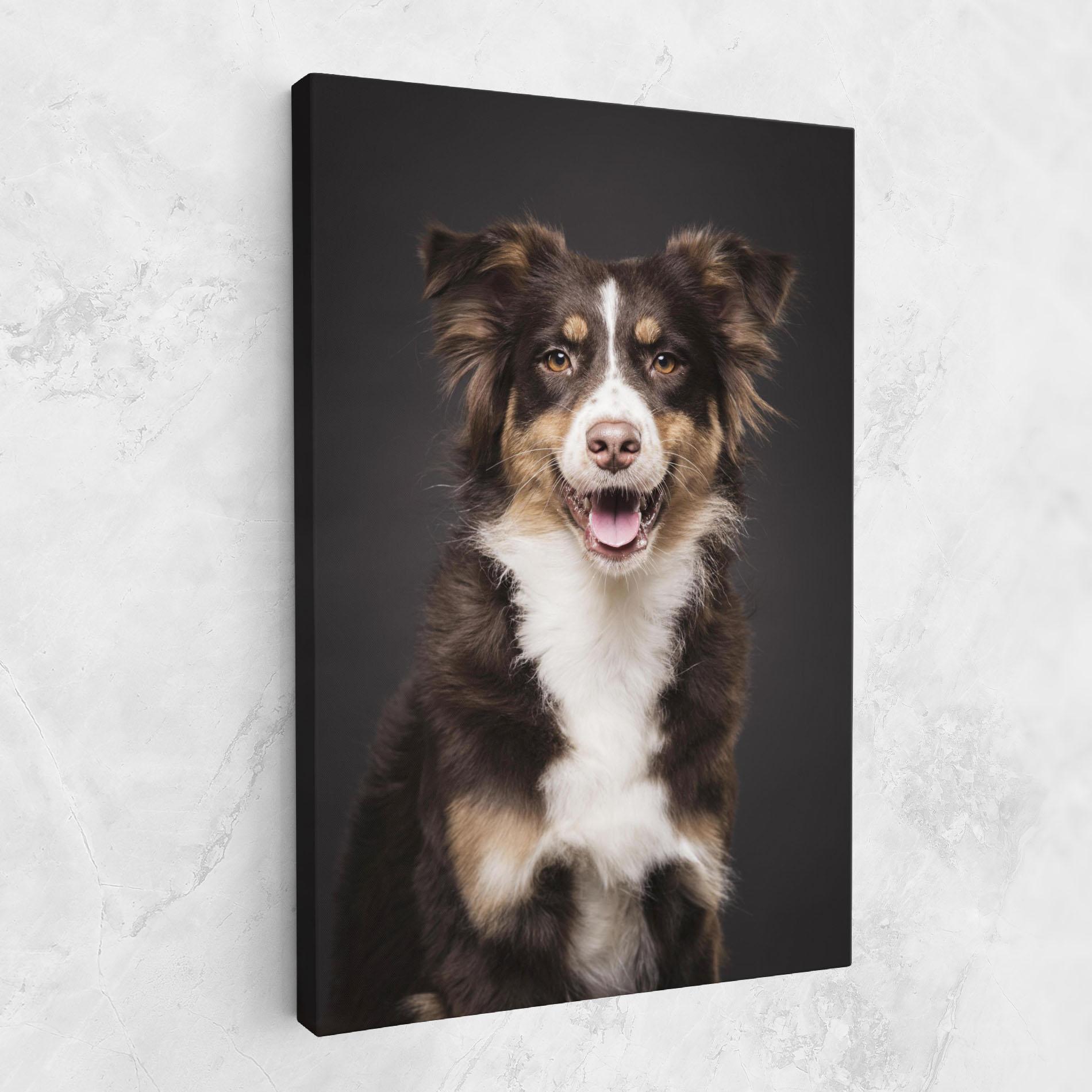 Картина на платно Cute Dog Sitting mockup 1