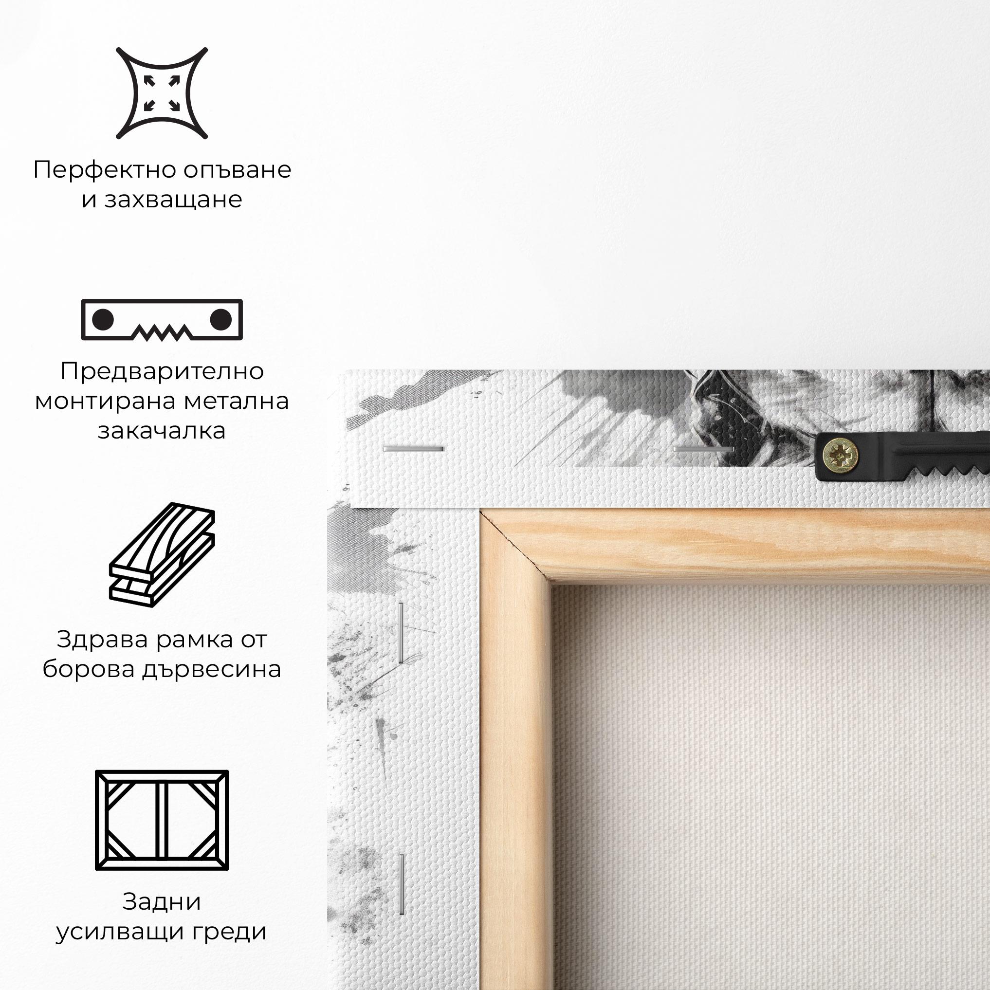 Картина на платно Angry Dog Jump mockup 5