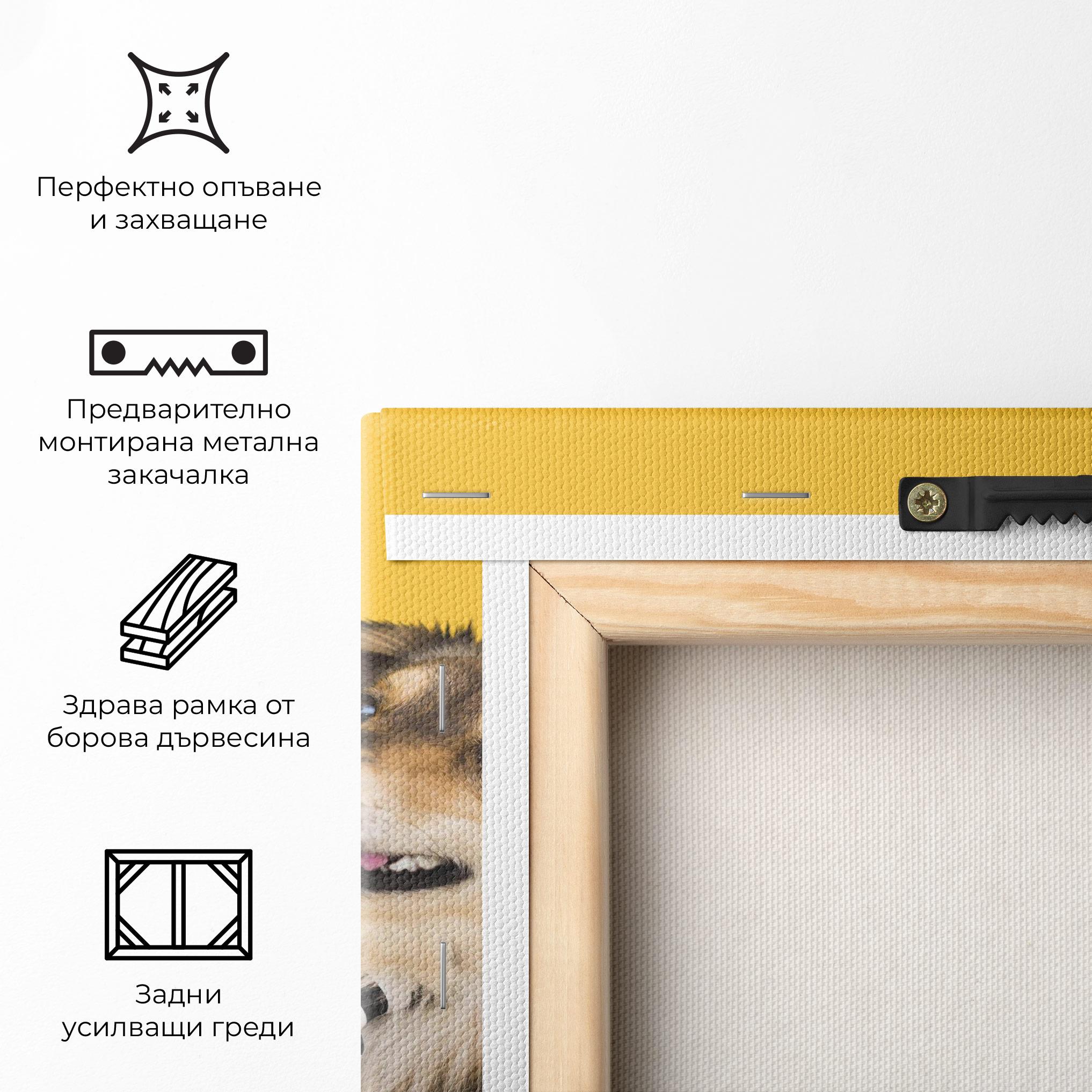 Картина на платно Cute Smiling Dog mockup 5