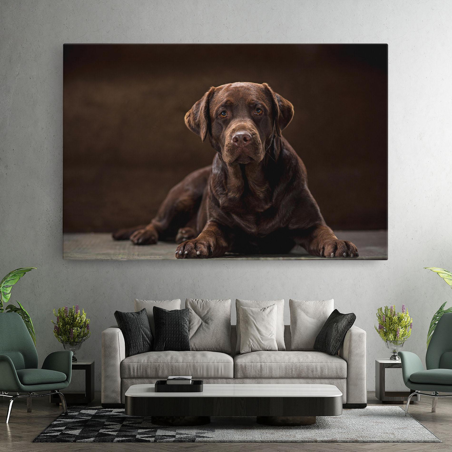 Картина на платно Cute Brown Labrador mockup 7