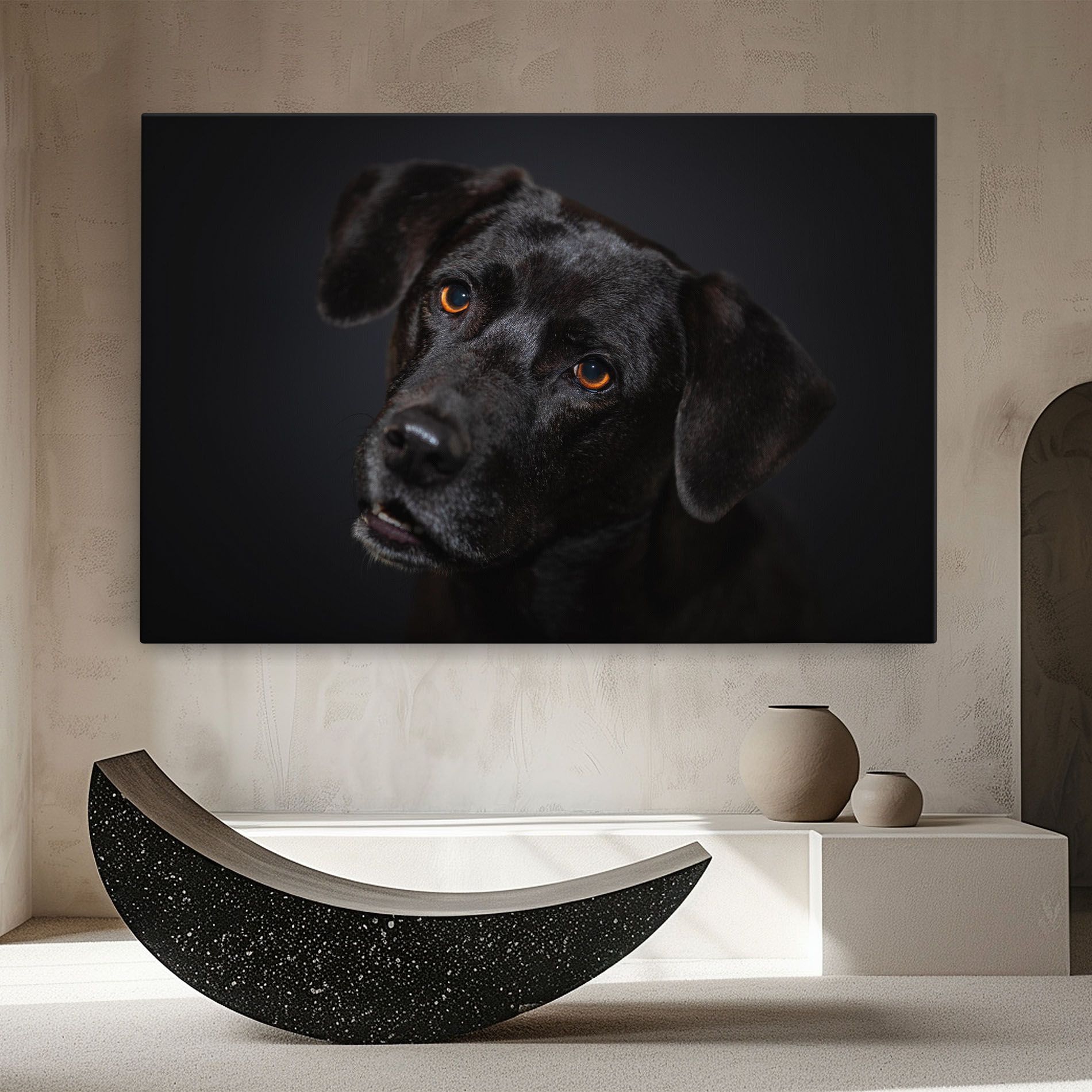 Black Dog Portrait mockup 8