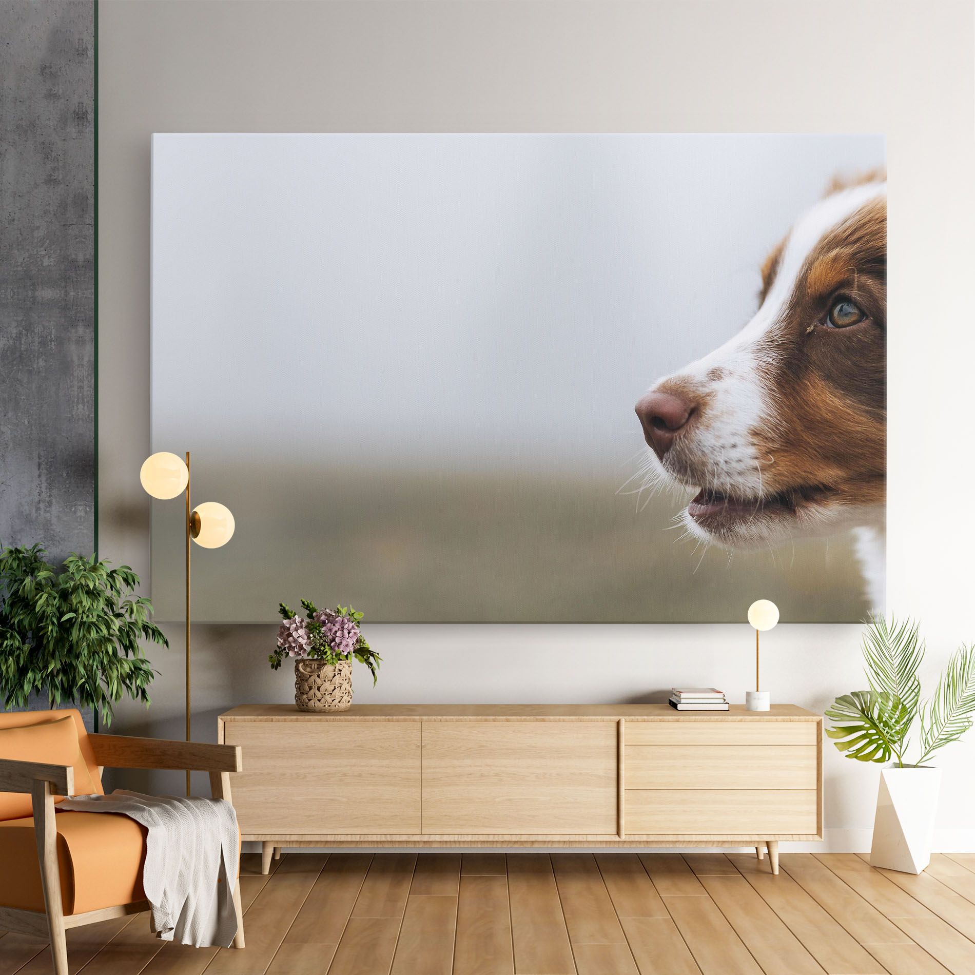 Brown White Dog mockup 9
