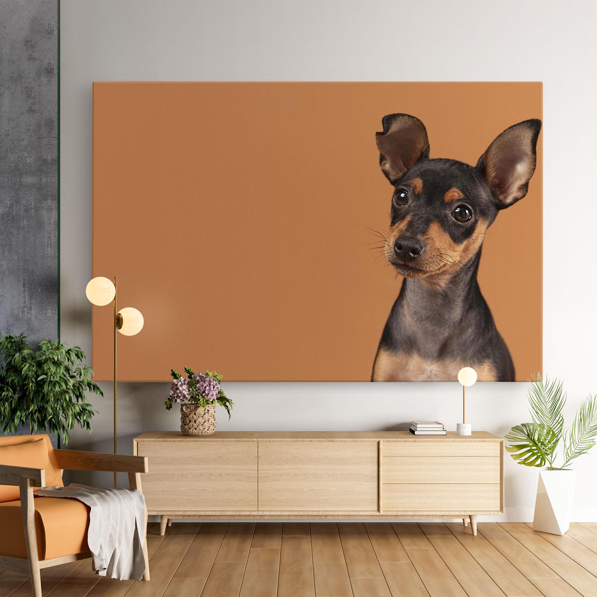 Картина на платно Cute Dog Portrait mockup 9