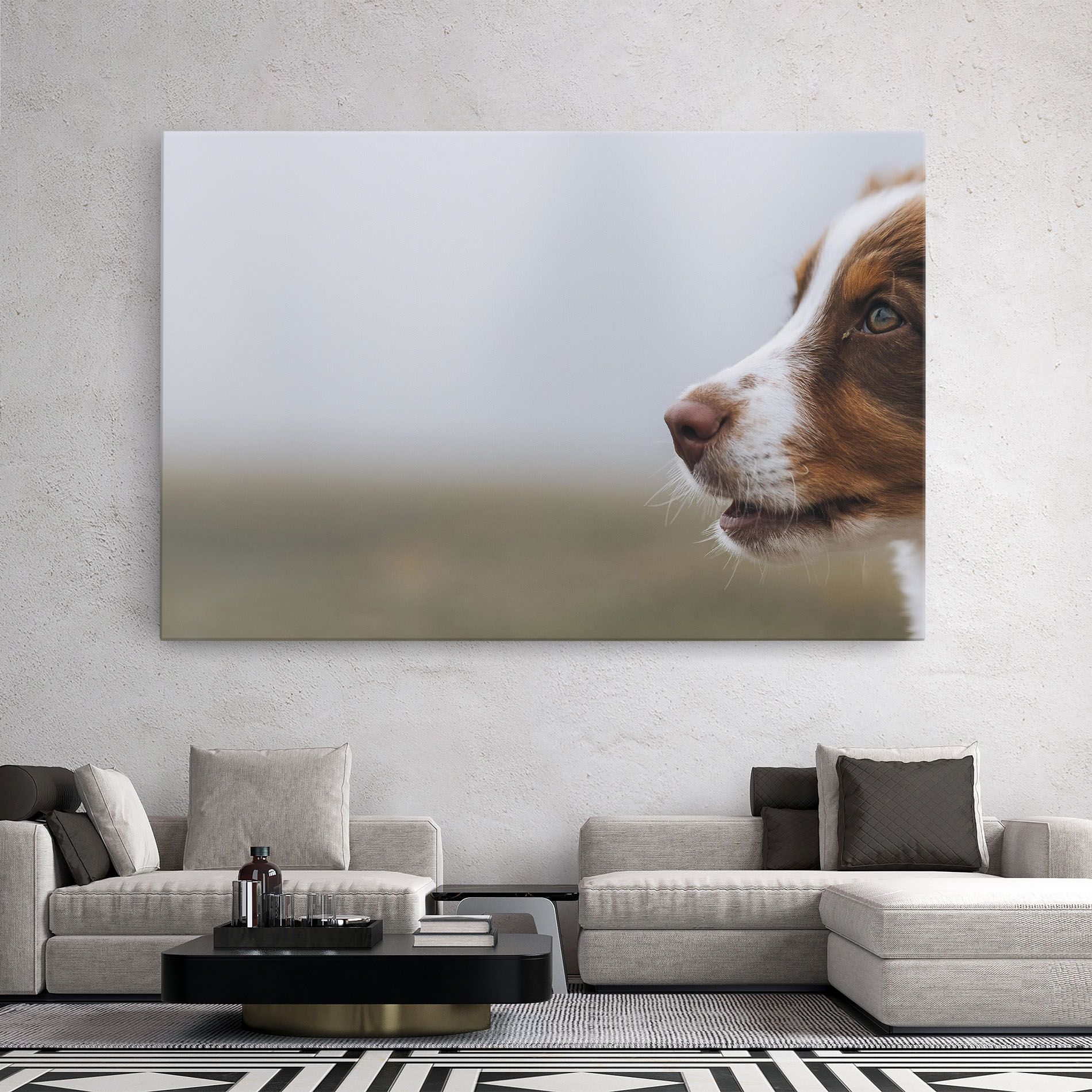 Brown White Dog mockup 2