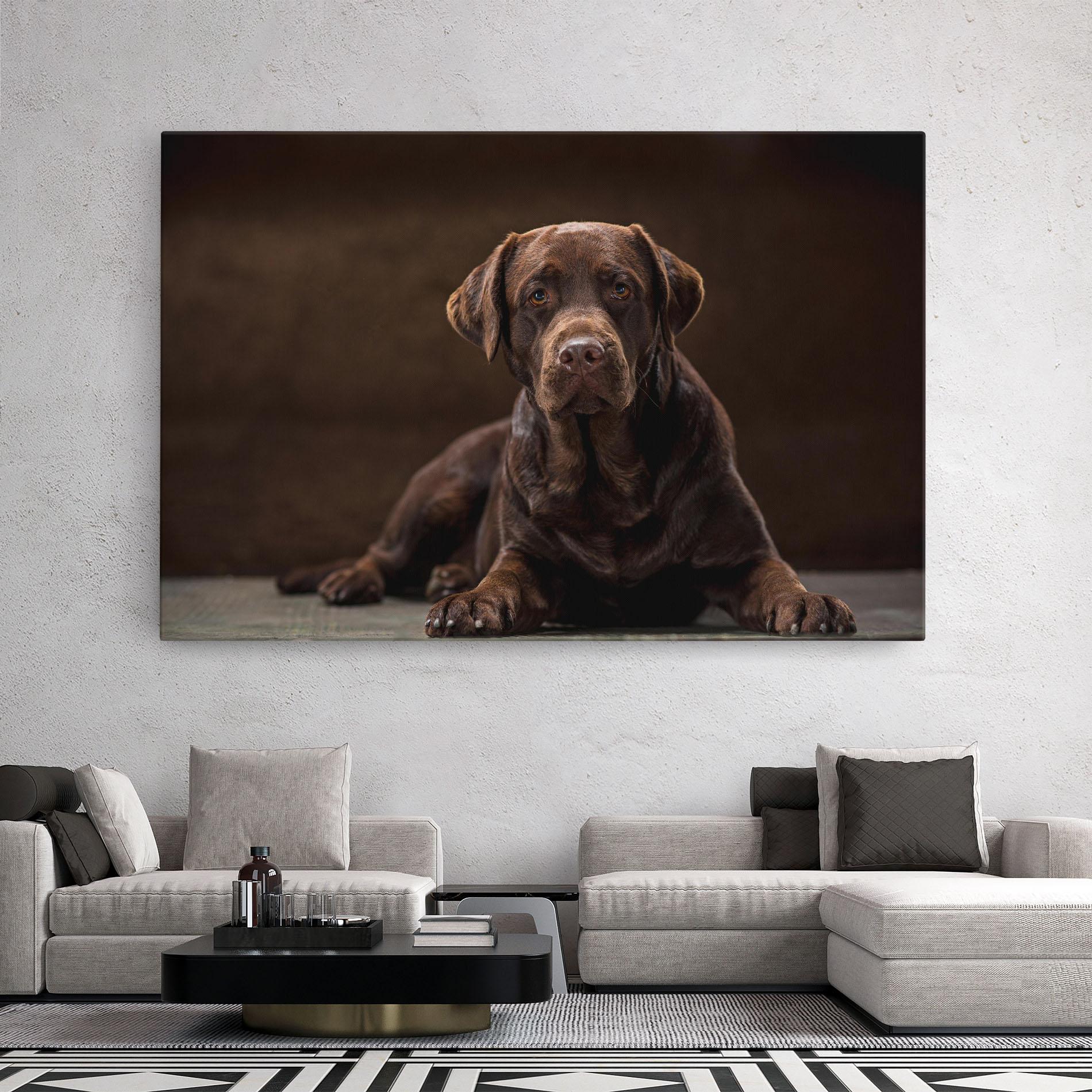 Картина на платно Cute Brown Labrador mockup 2