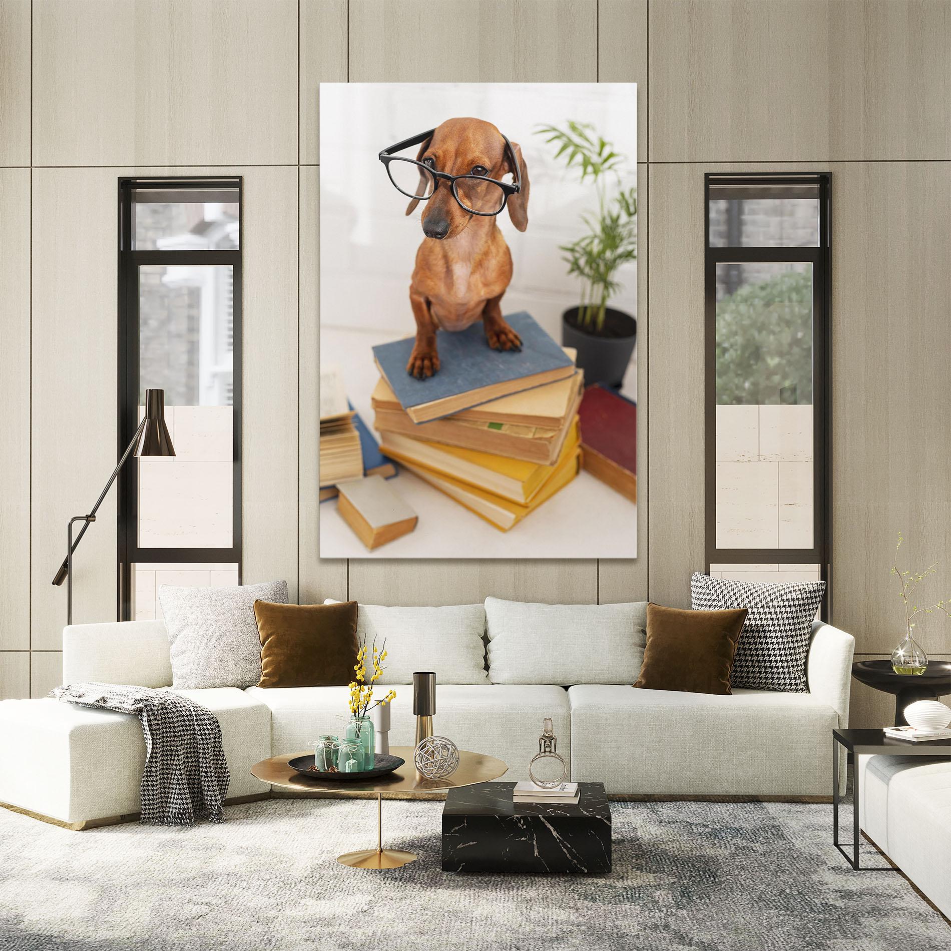 Картина на платно Books Cute Dog mockup 2