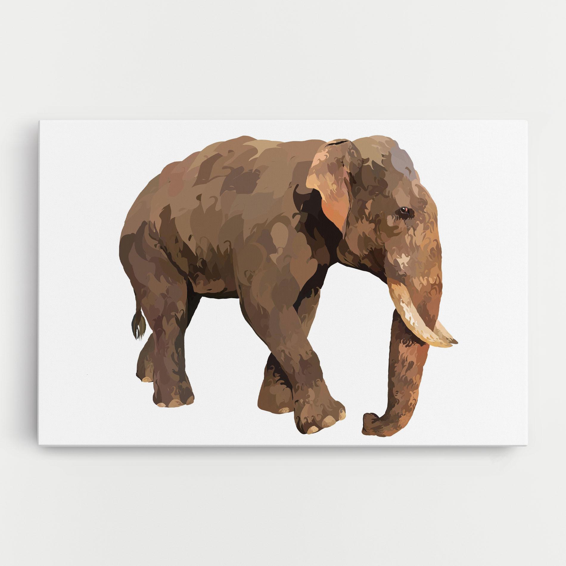 Картина на платно Brown Elephant mockup 0