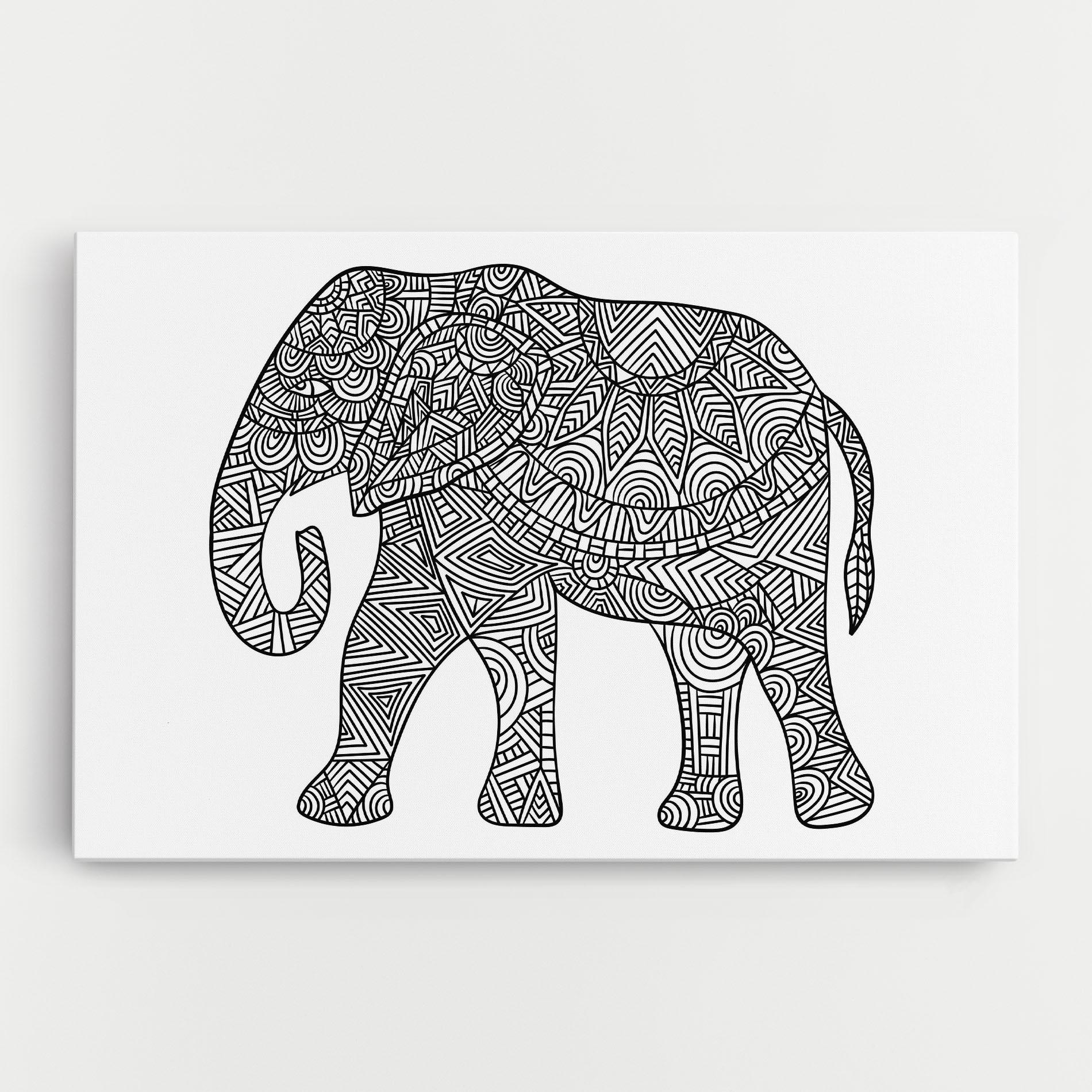 Картина на платно Elephant Mandala mockup 0