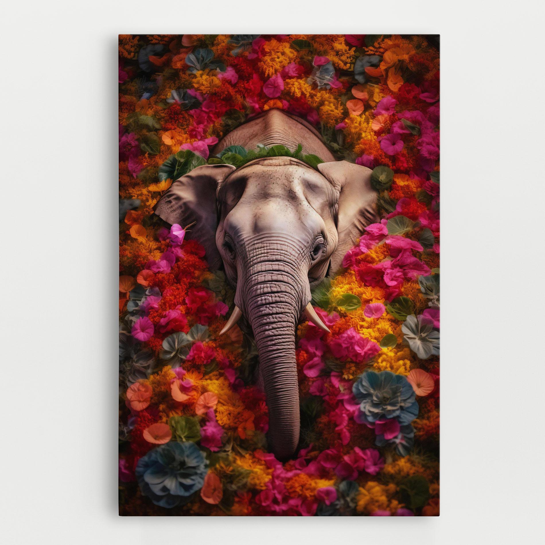 Картина на платно Flower Elephant mockup 0