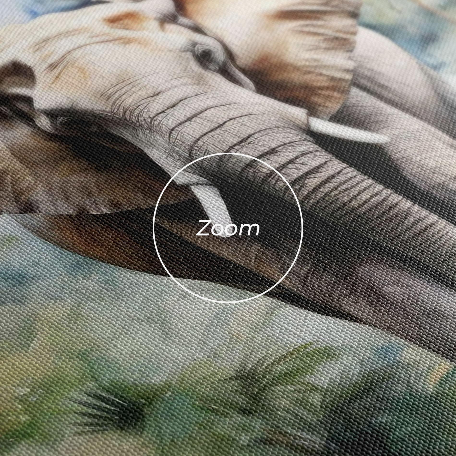 Картина на платно Wild Watercolor Elephant mockup 3