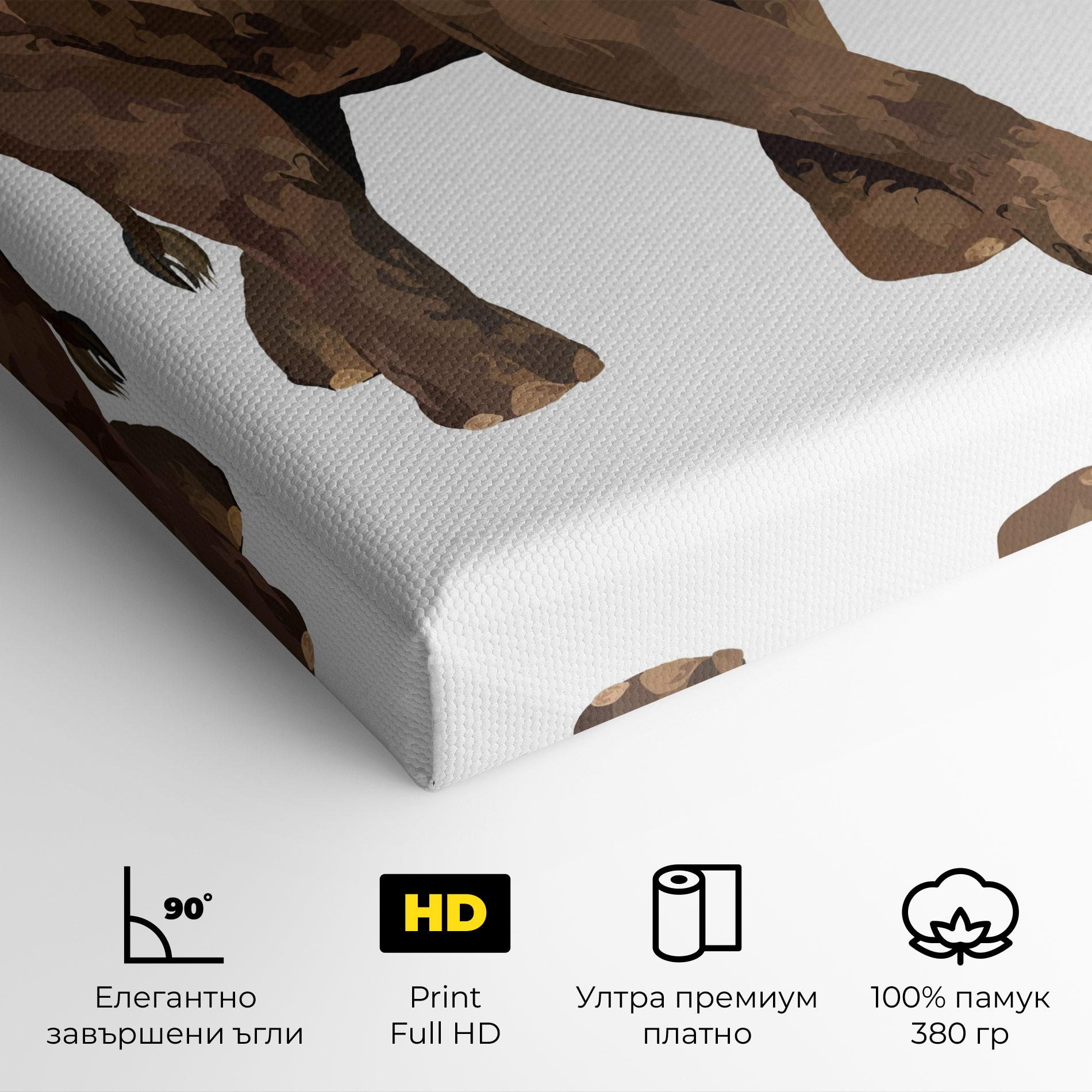 Картина на платно Brown Elephant mockup 4