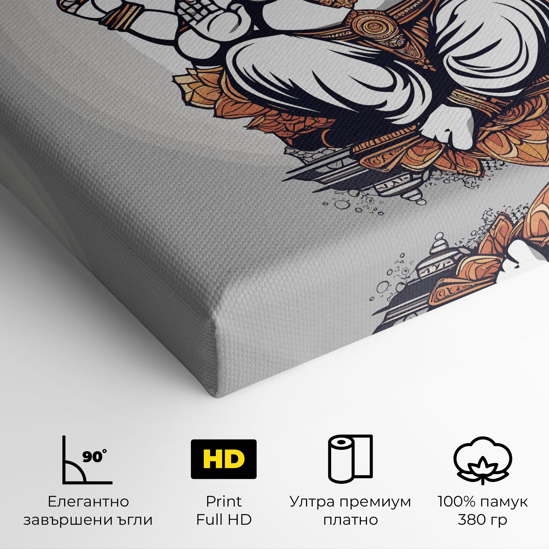 Картина на платно Chaturthi Greys mockup 4