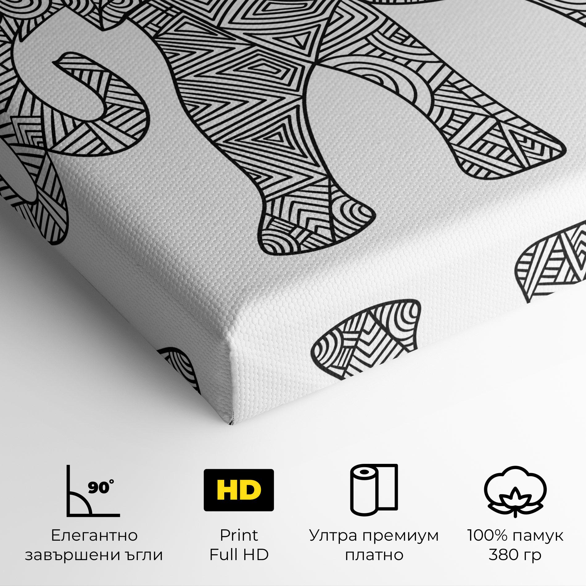 Картина на платно Elephant Mandala mockup 4