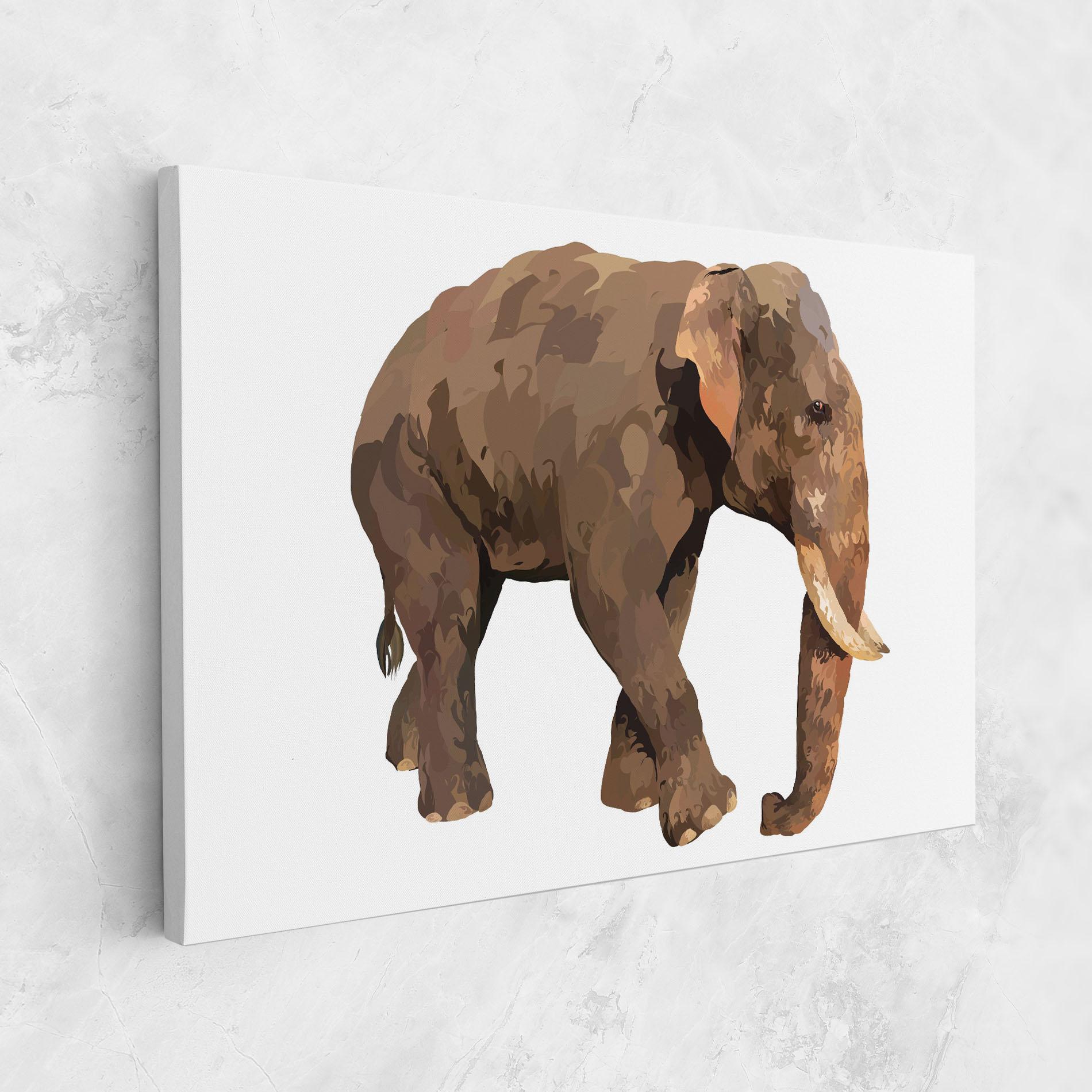 Картина на платно Brown Elephant mockup 1