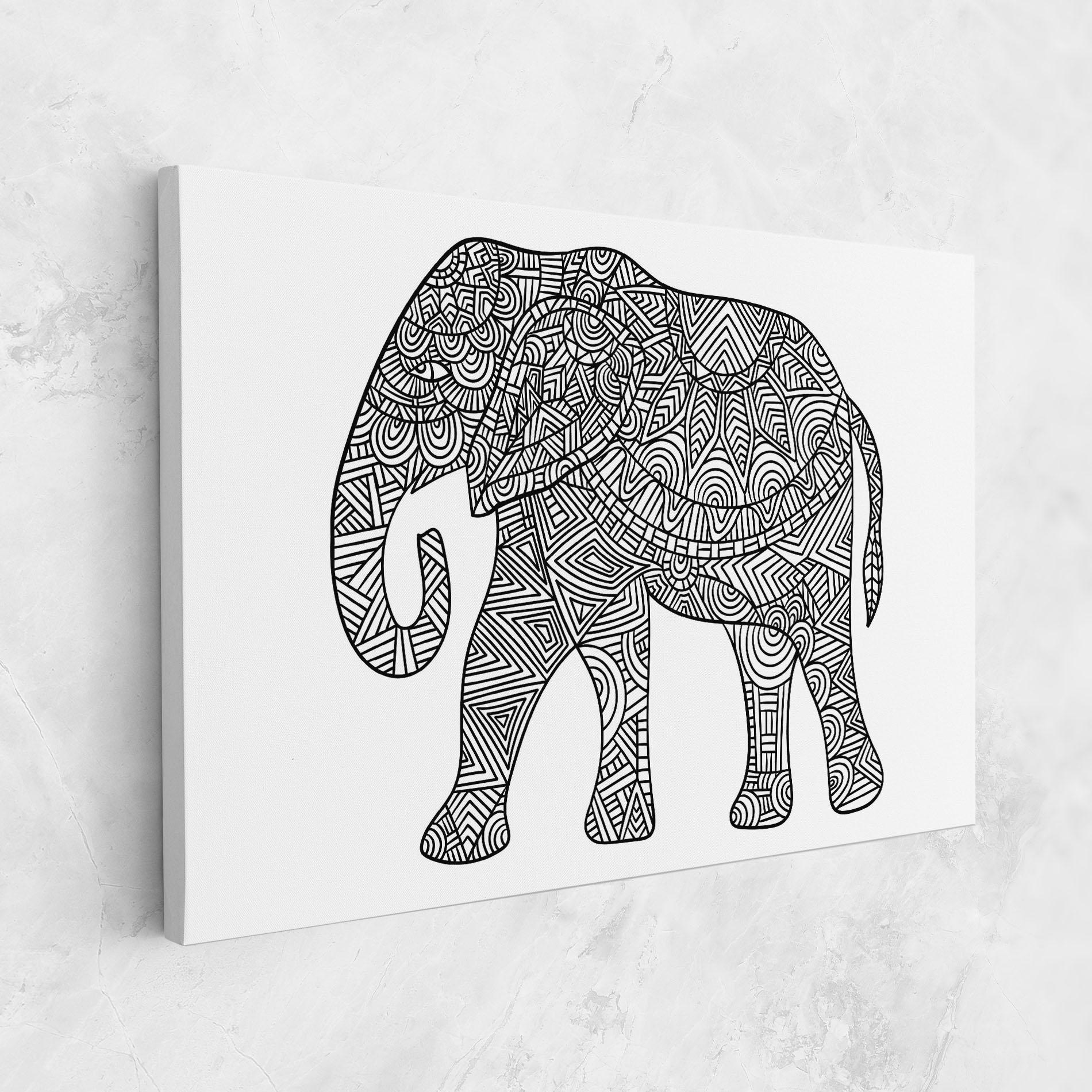Картина на платно Elephant Mandala mockup 1