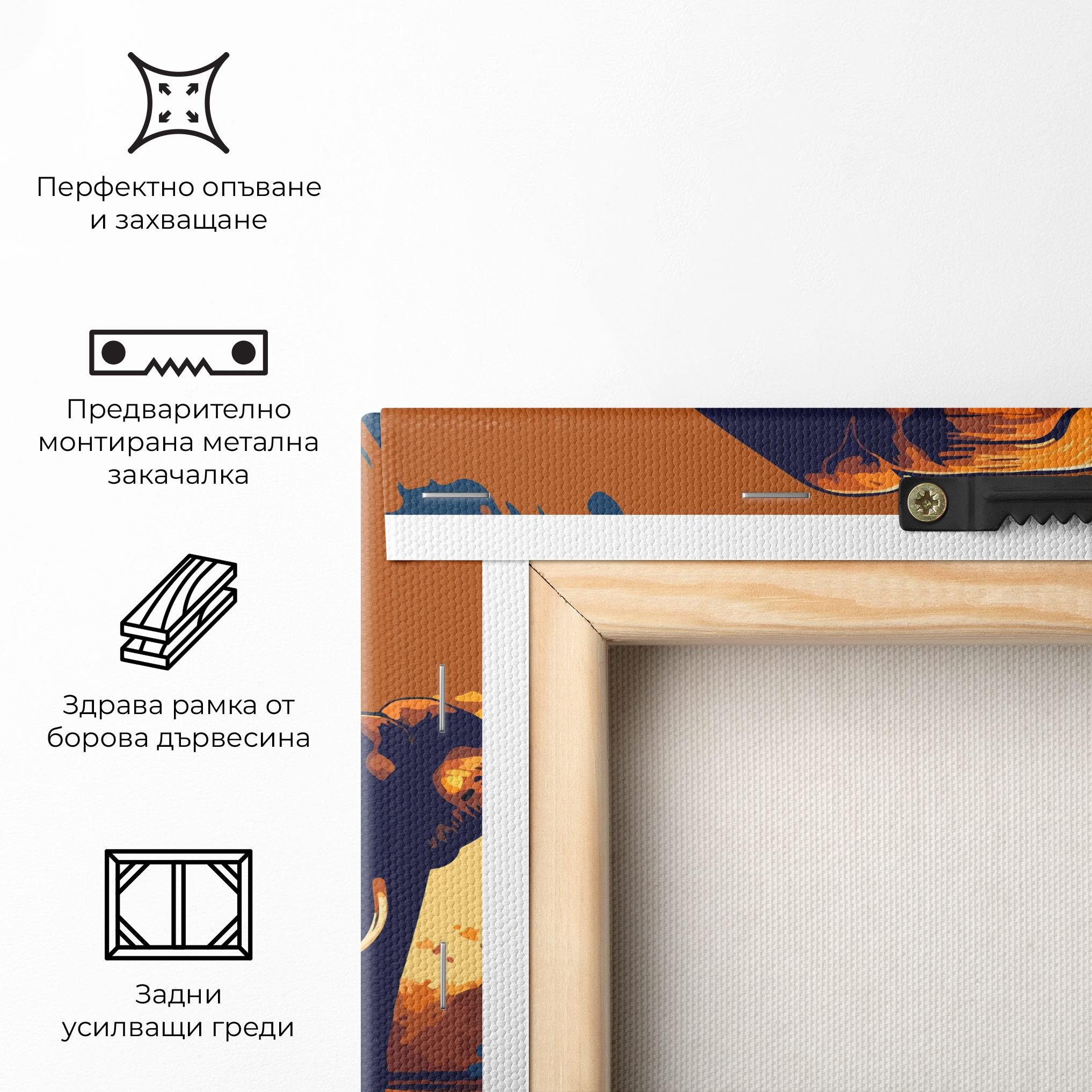 Картина на платно 3 Elephants mockup 5