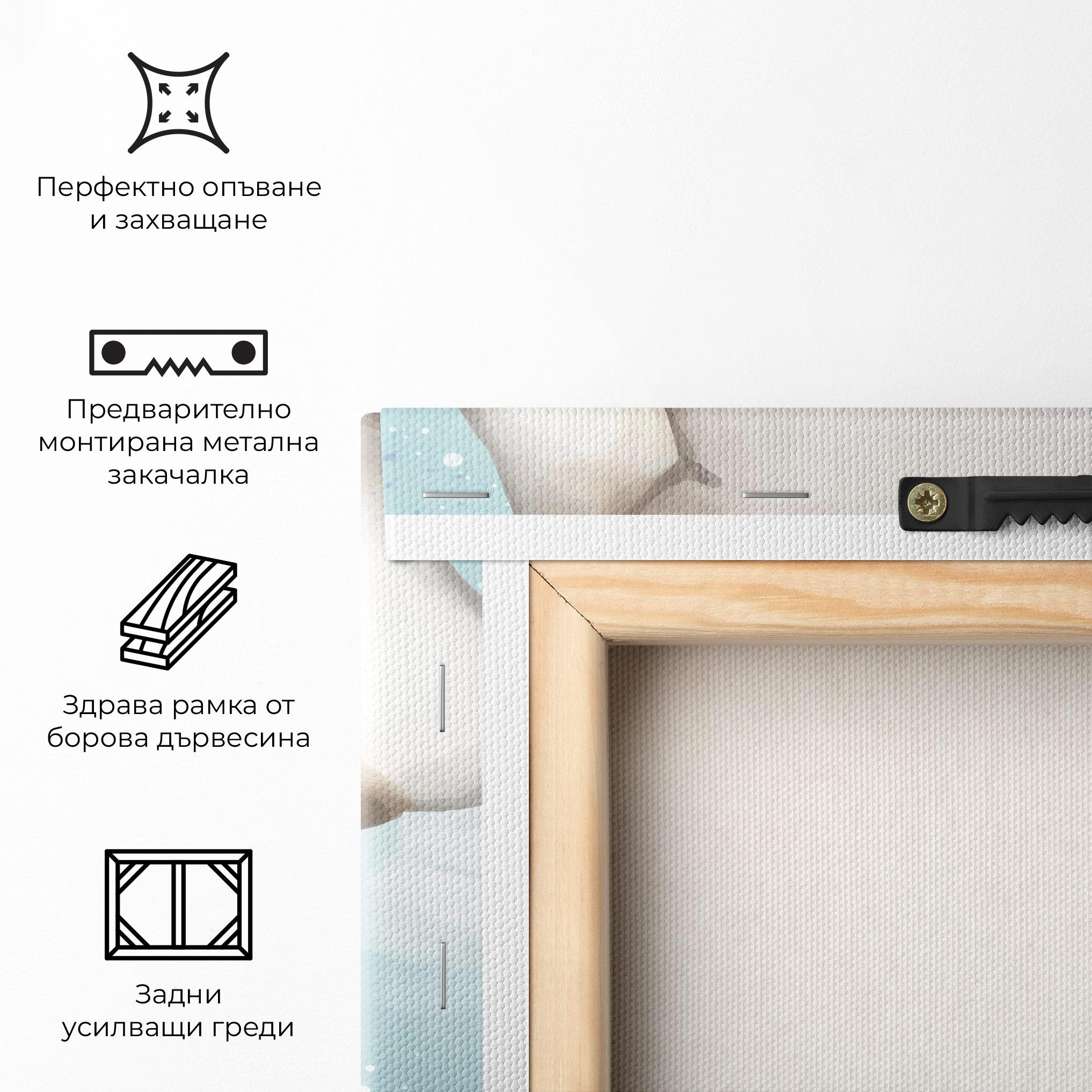 Картина на платно Elephant On Blue mockup 5