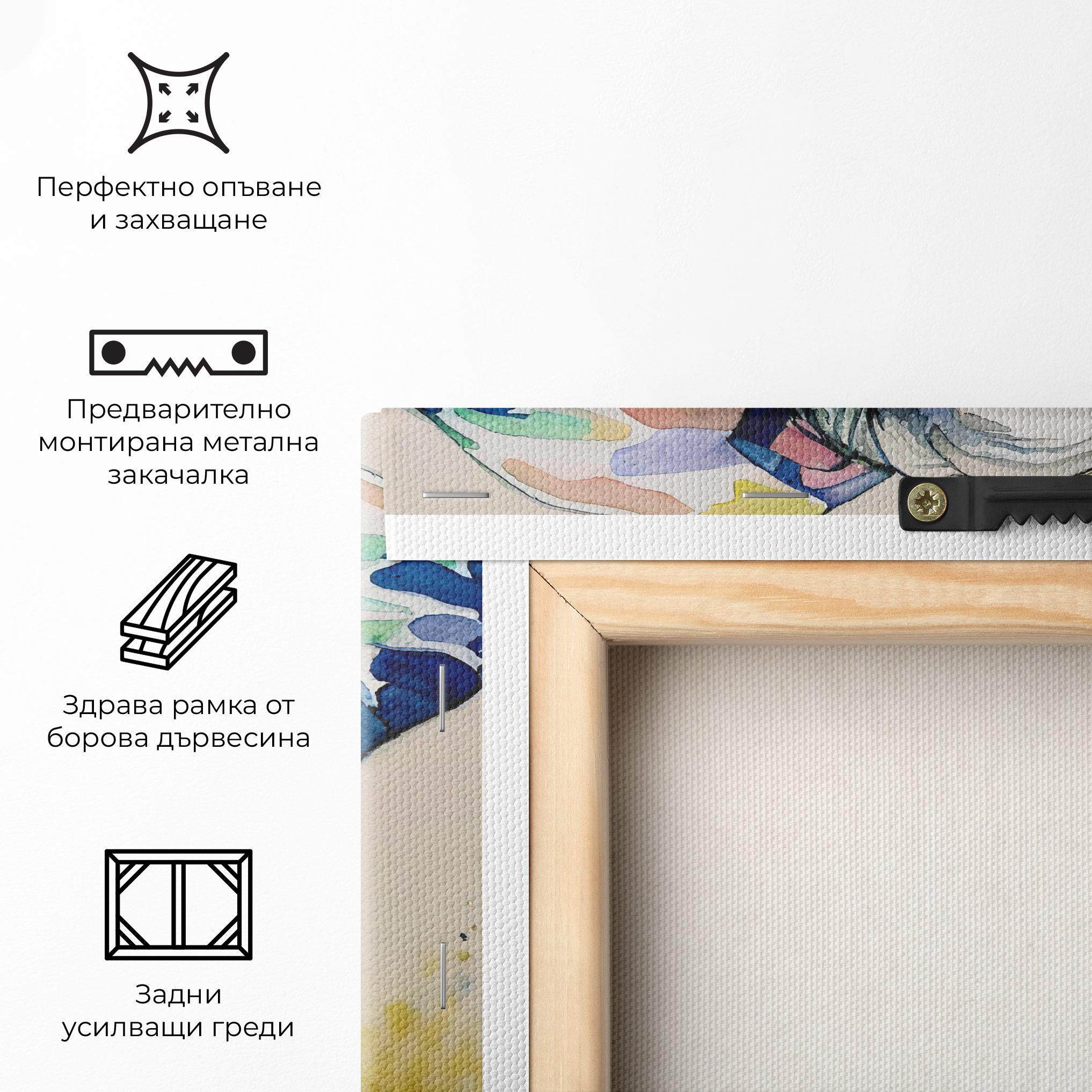 Картина на платно Watercolor Elephant Art mockup 5