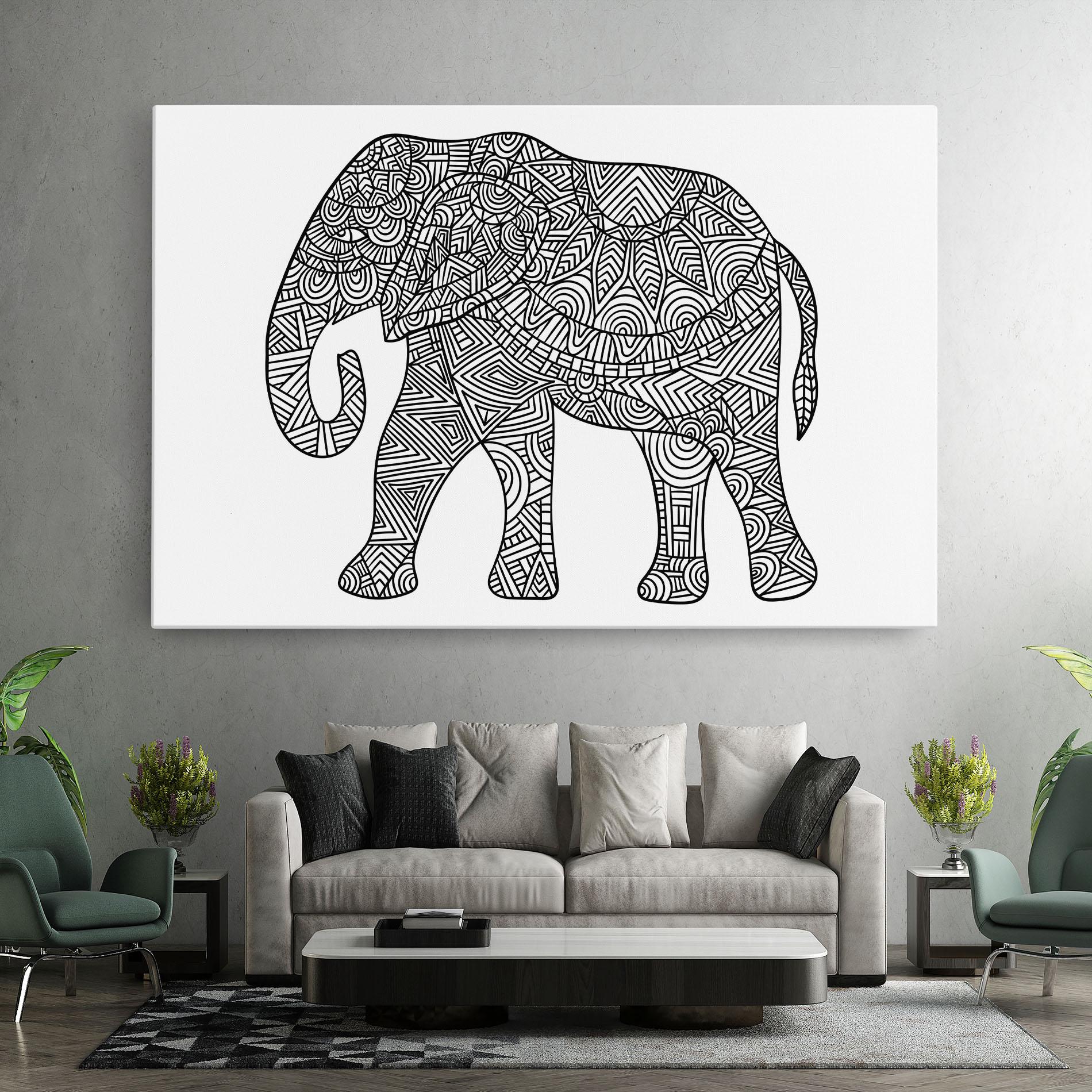 Картина на платно Elephant Mandala mockup 7