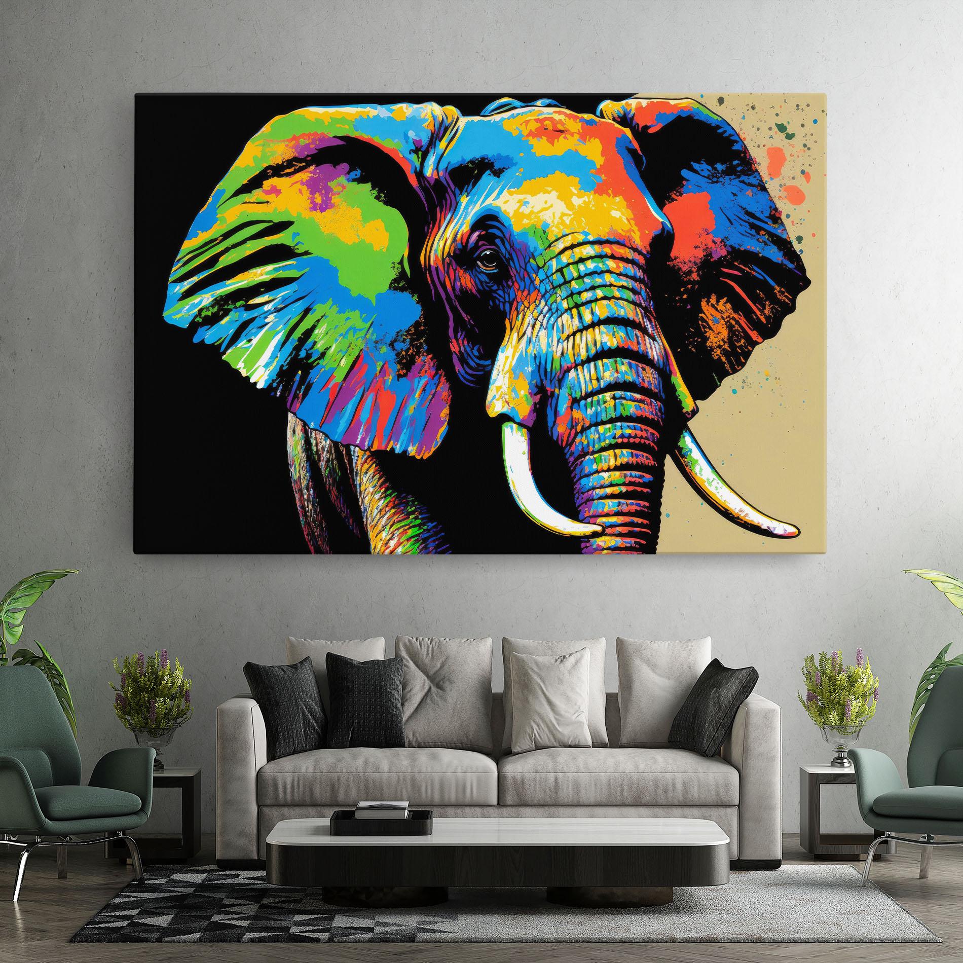 Картина на платно Elephant Portrait mockup 7