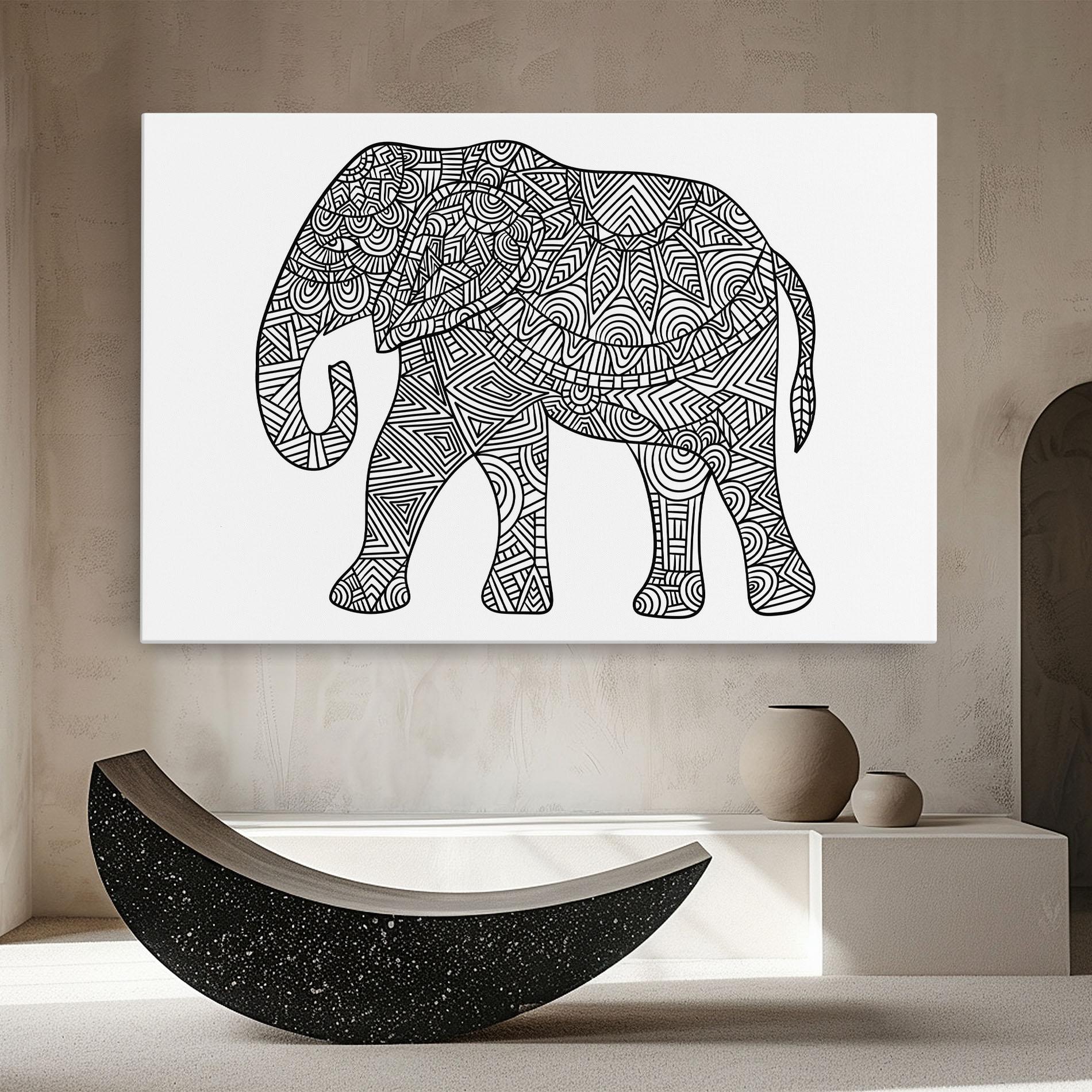 Картина на платно Elephant Mandala mockup 8