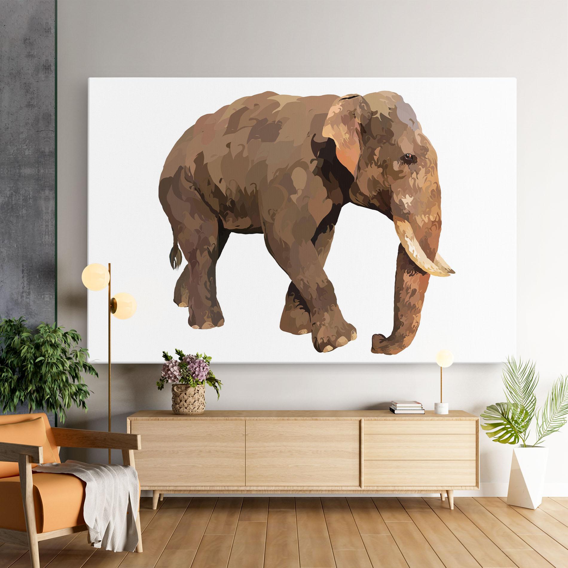 Картина на платно Brown Elephant mockup 9