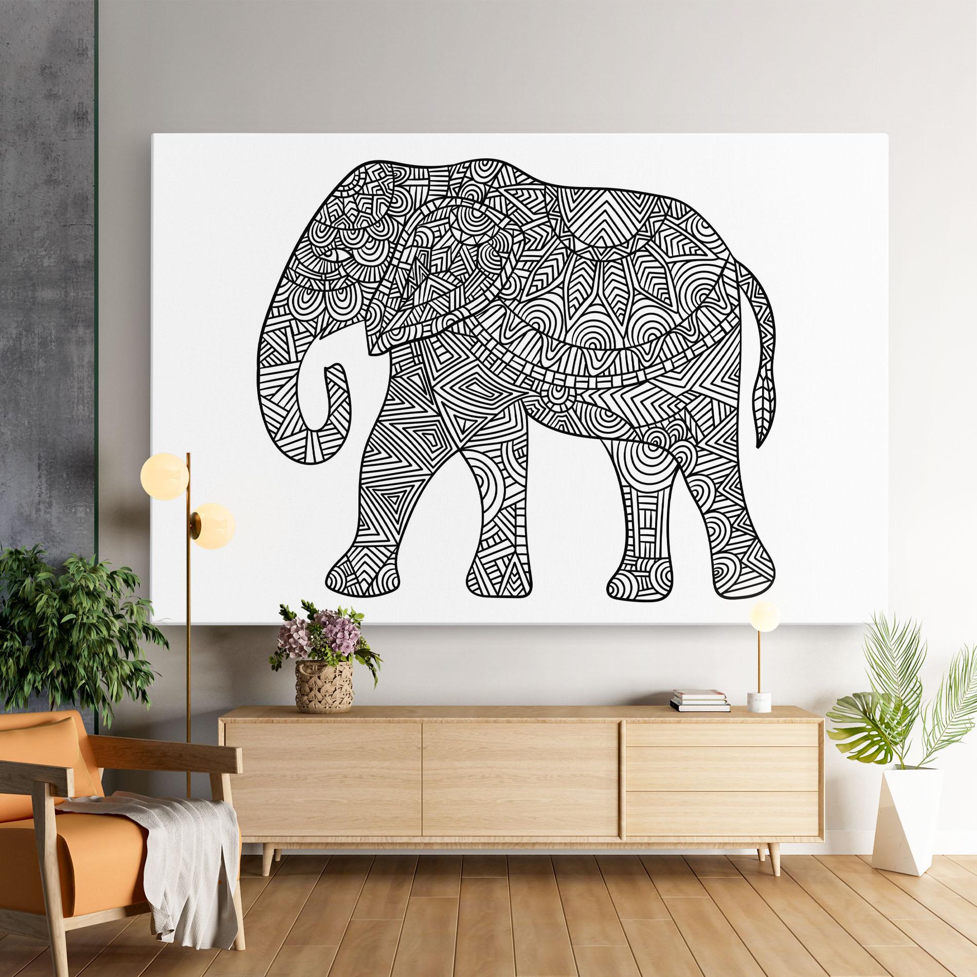 Картина на платно Elephant Mandala mockup 9
