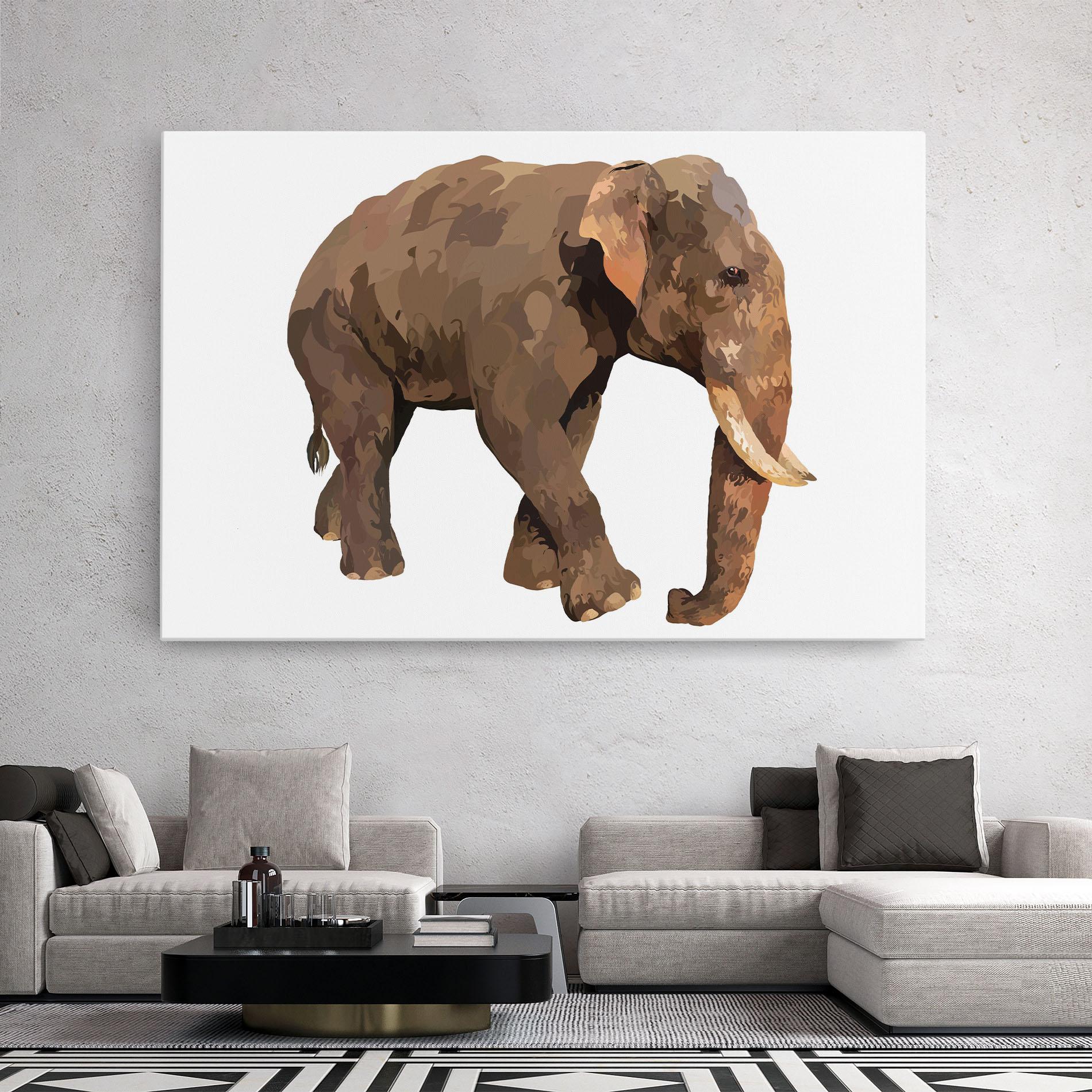 Картина на платно Brown Elephant mockup 2