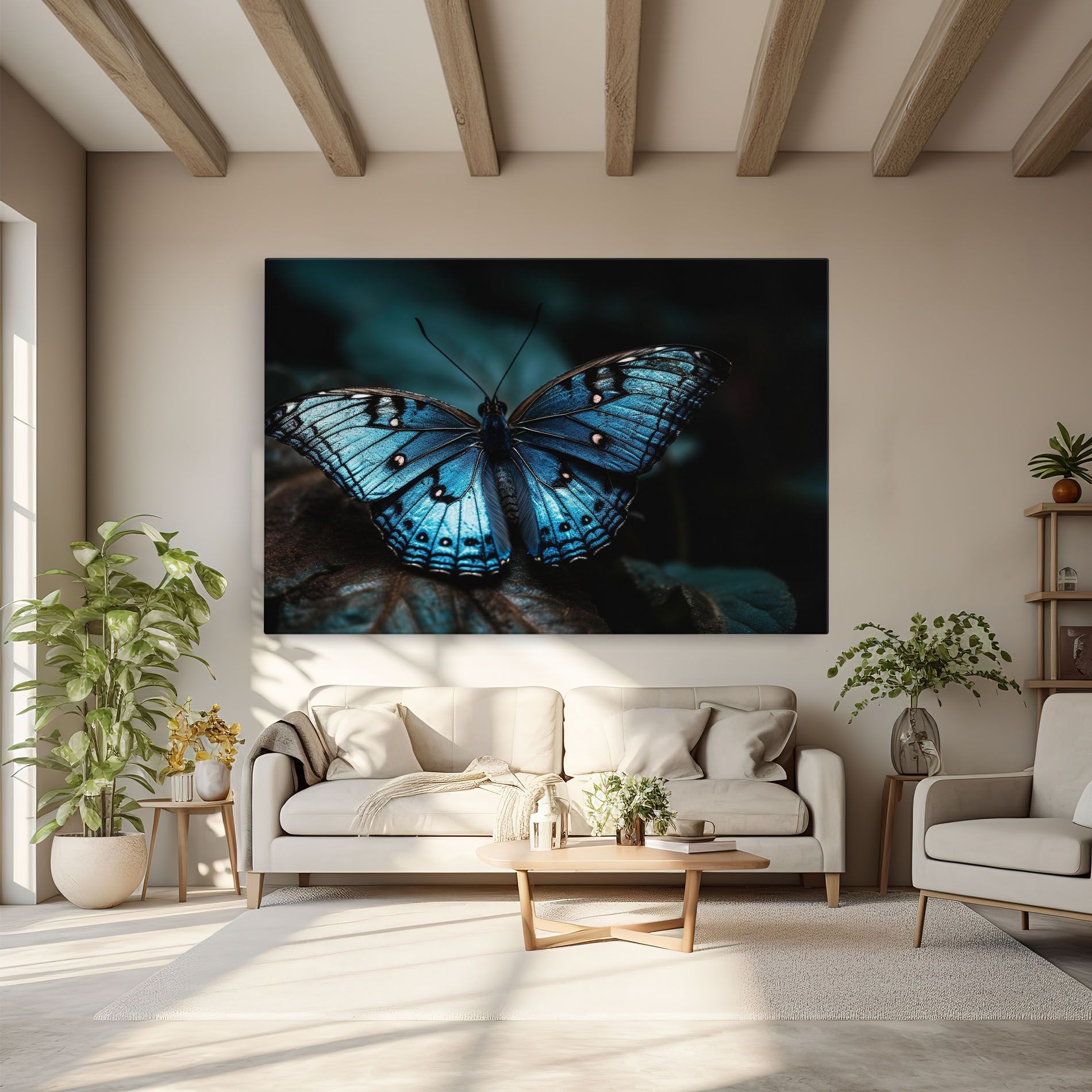 Dark Blue Buterfly mockup 6