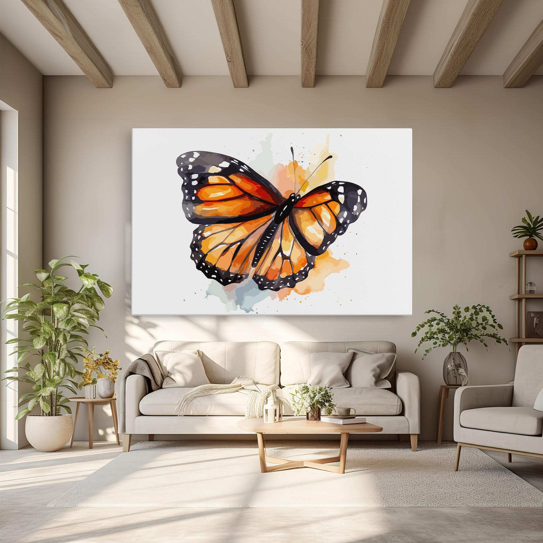 Картина на платно Orange Butterfly mockup 6