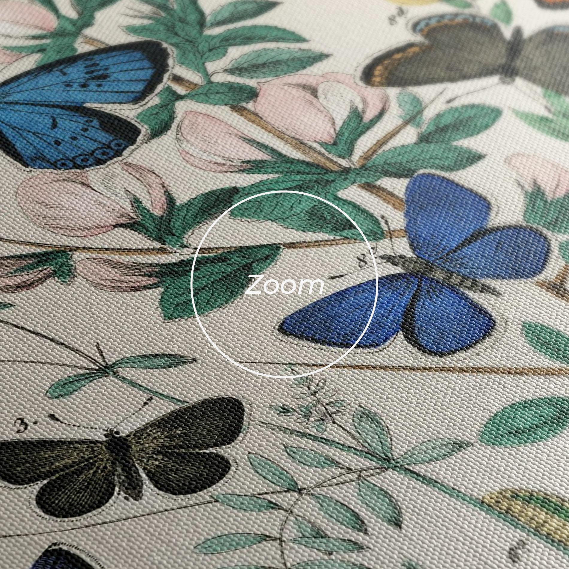 Картина на платно Blue Orange Butterflies mockup 3