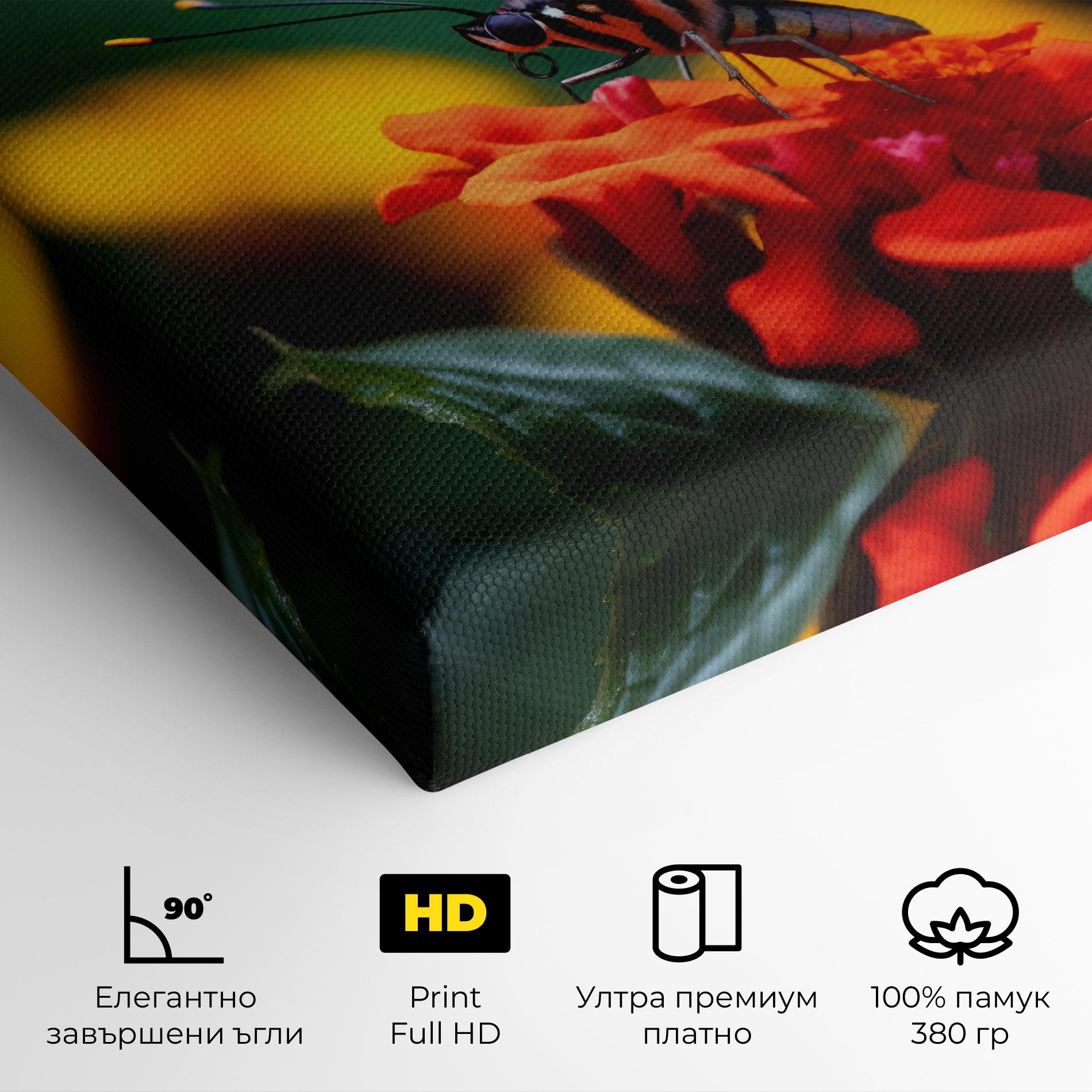 Картина на платно Blue Red Butterfly mockup 4