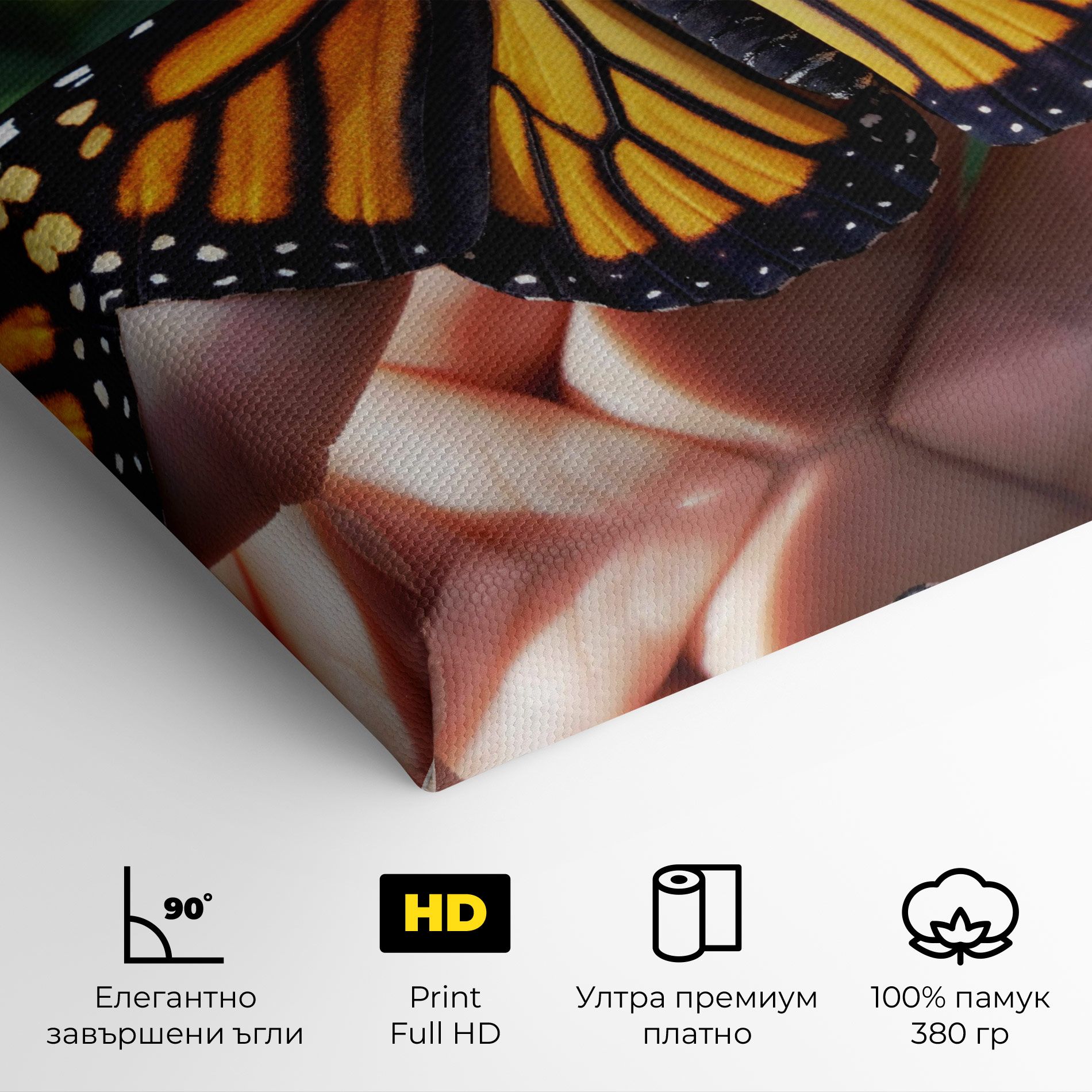 Open Orange Butterfly mockup 4