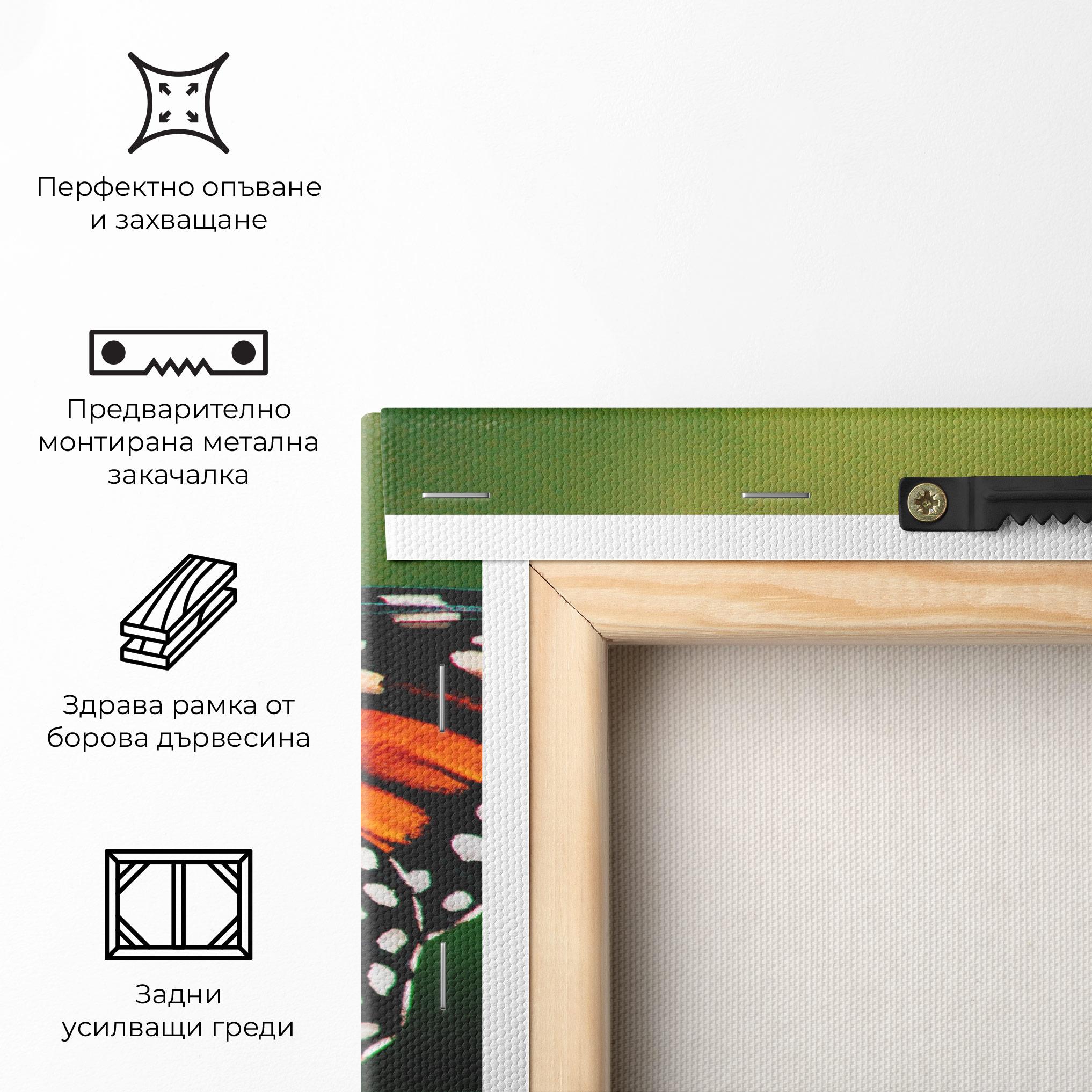 Картина на платно Big Orange Butterfly mockup 5