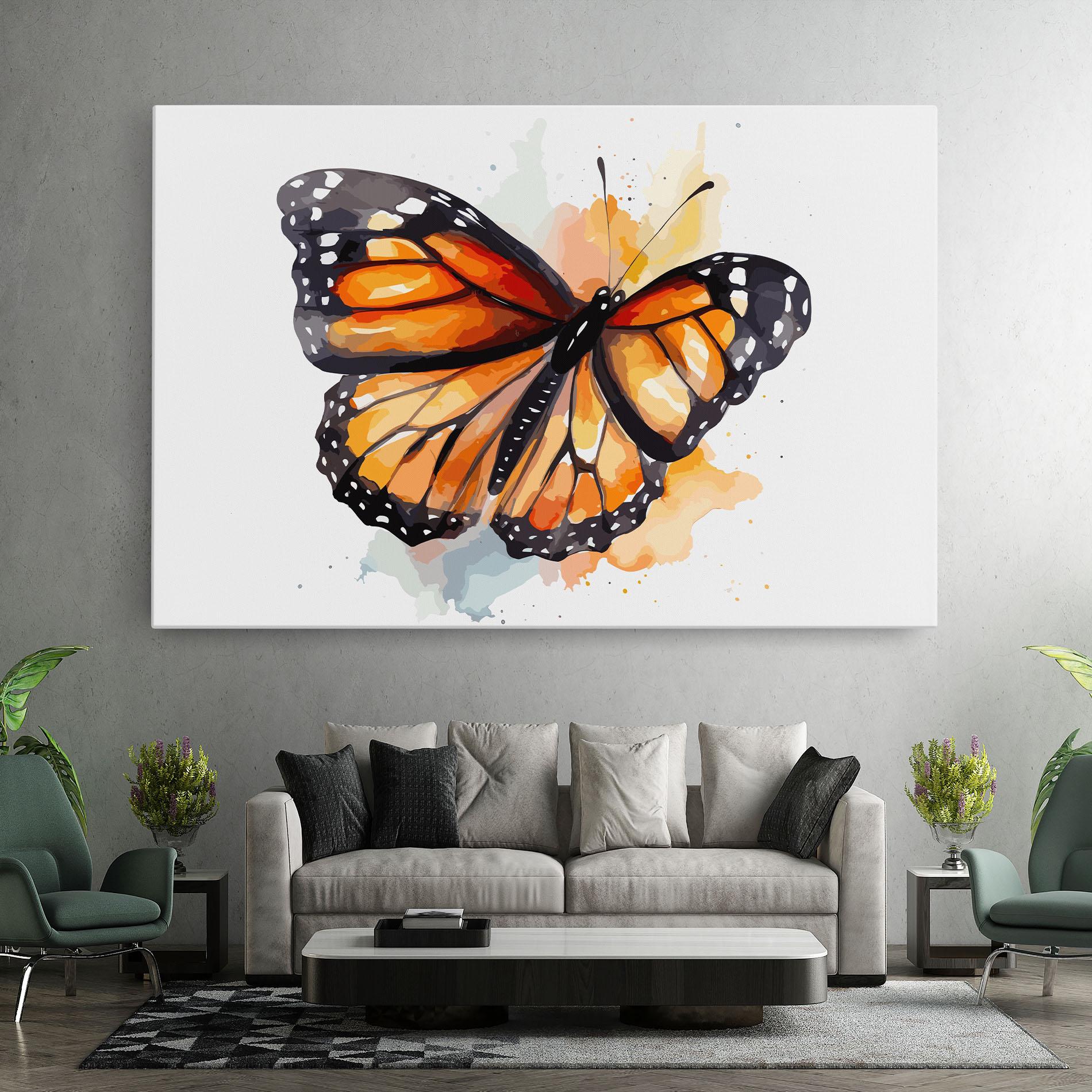 Картина на платно Orange Butterfly mockup 7