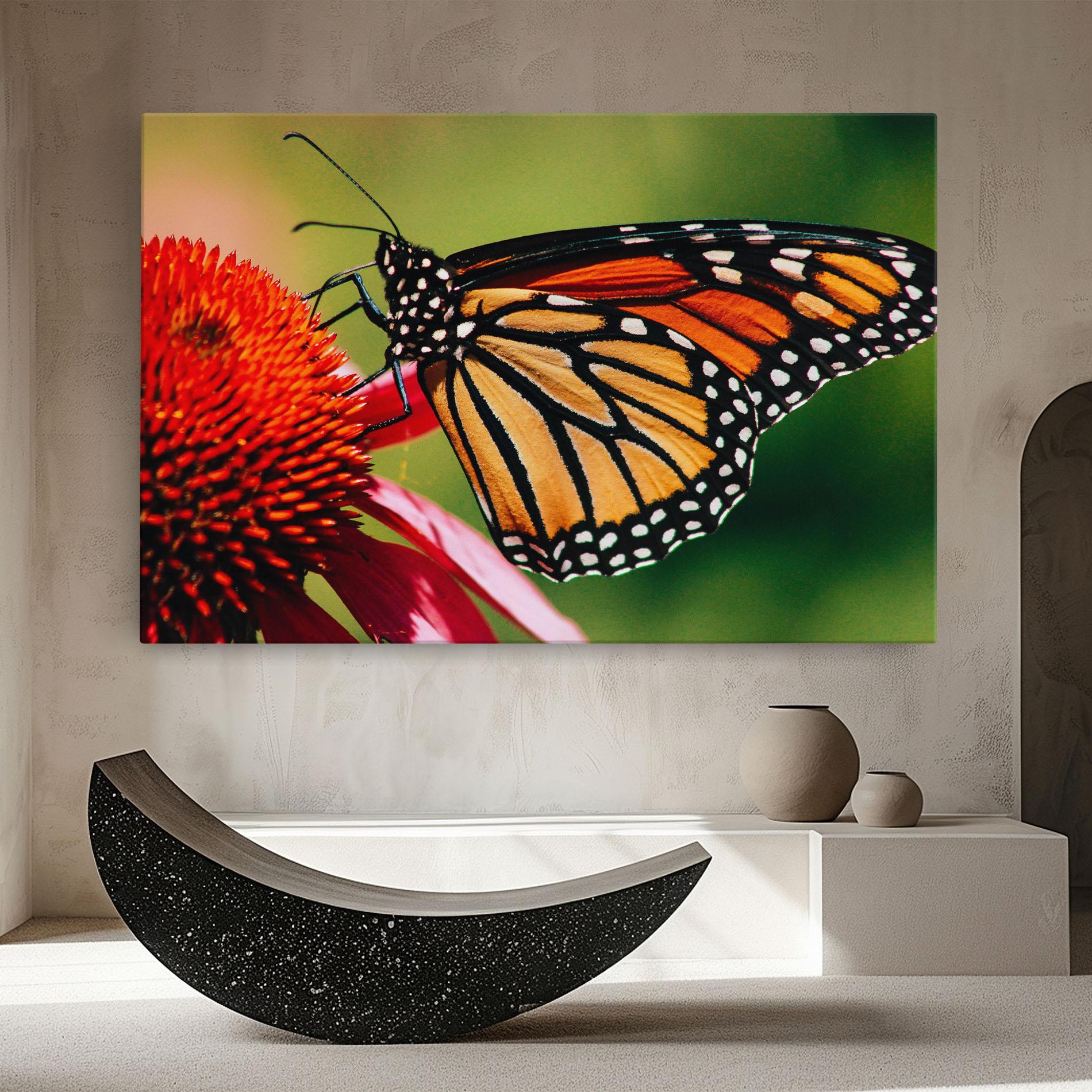 Картина на платно Big Orange Butterfly mockup 8