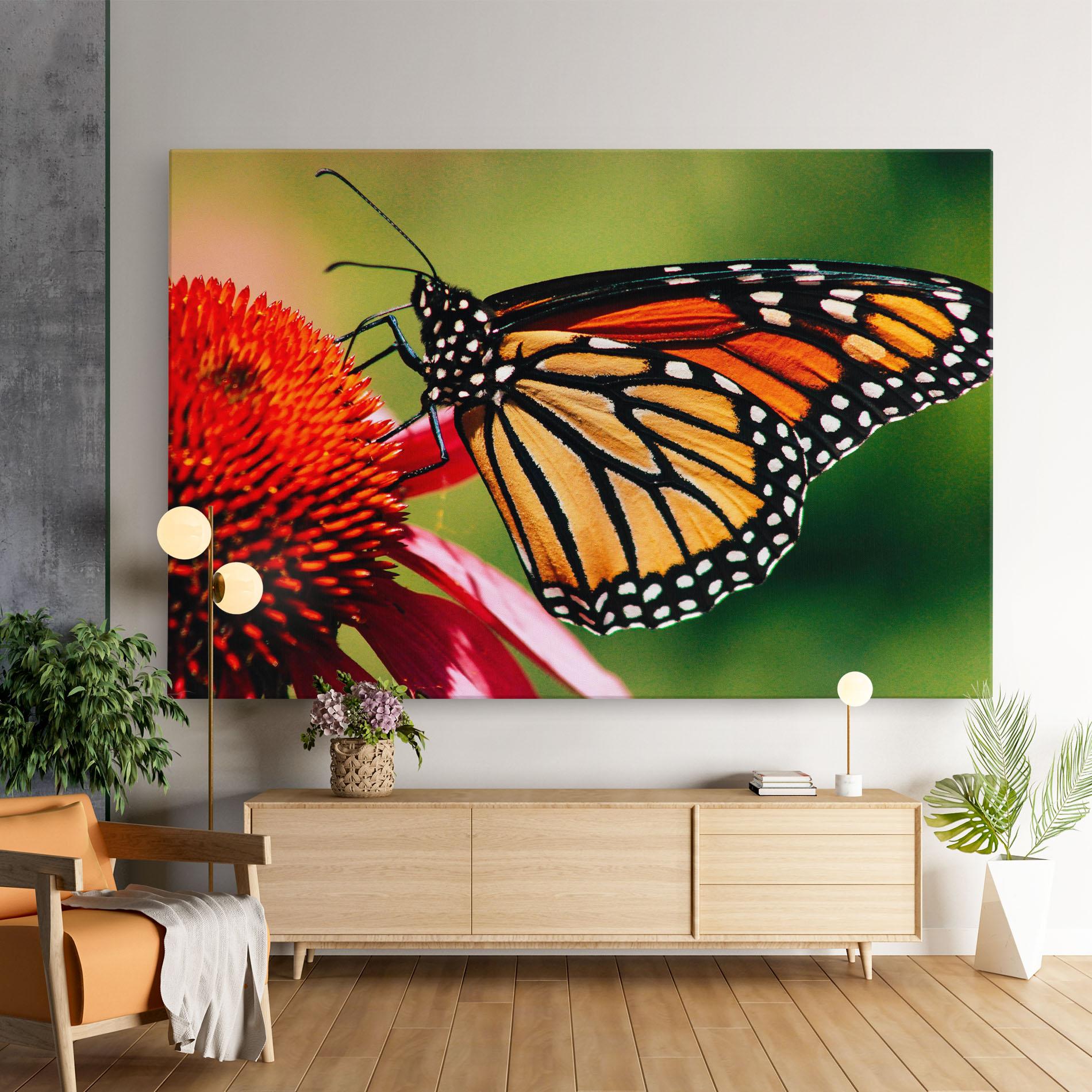 Картина на платно Big Orange Butterfly mockup 9