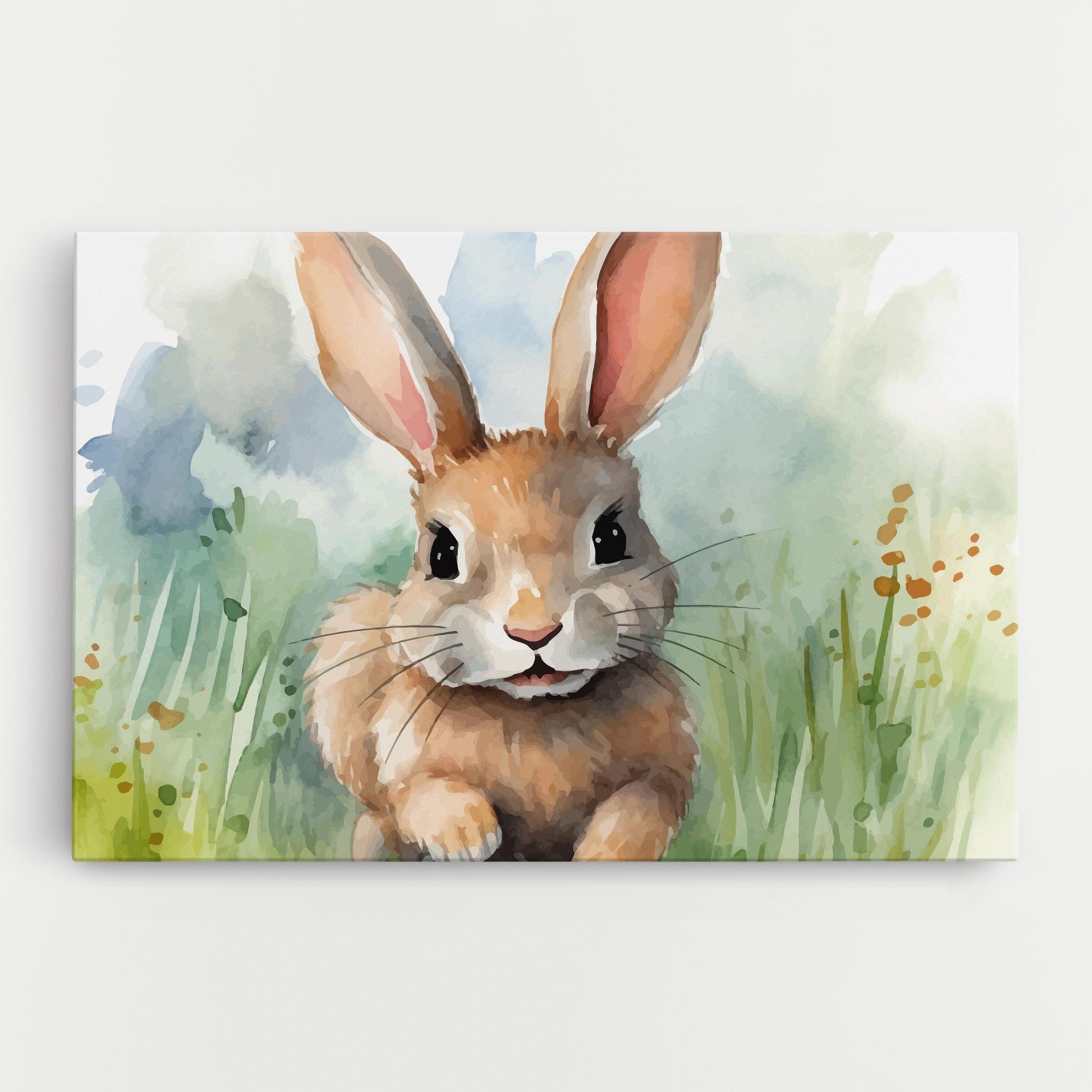 Картина на платно Brown Cream Bunny mockup 0